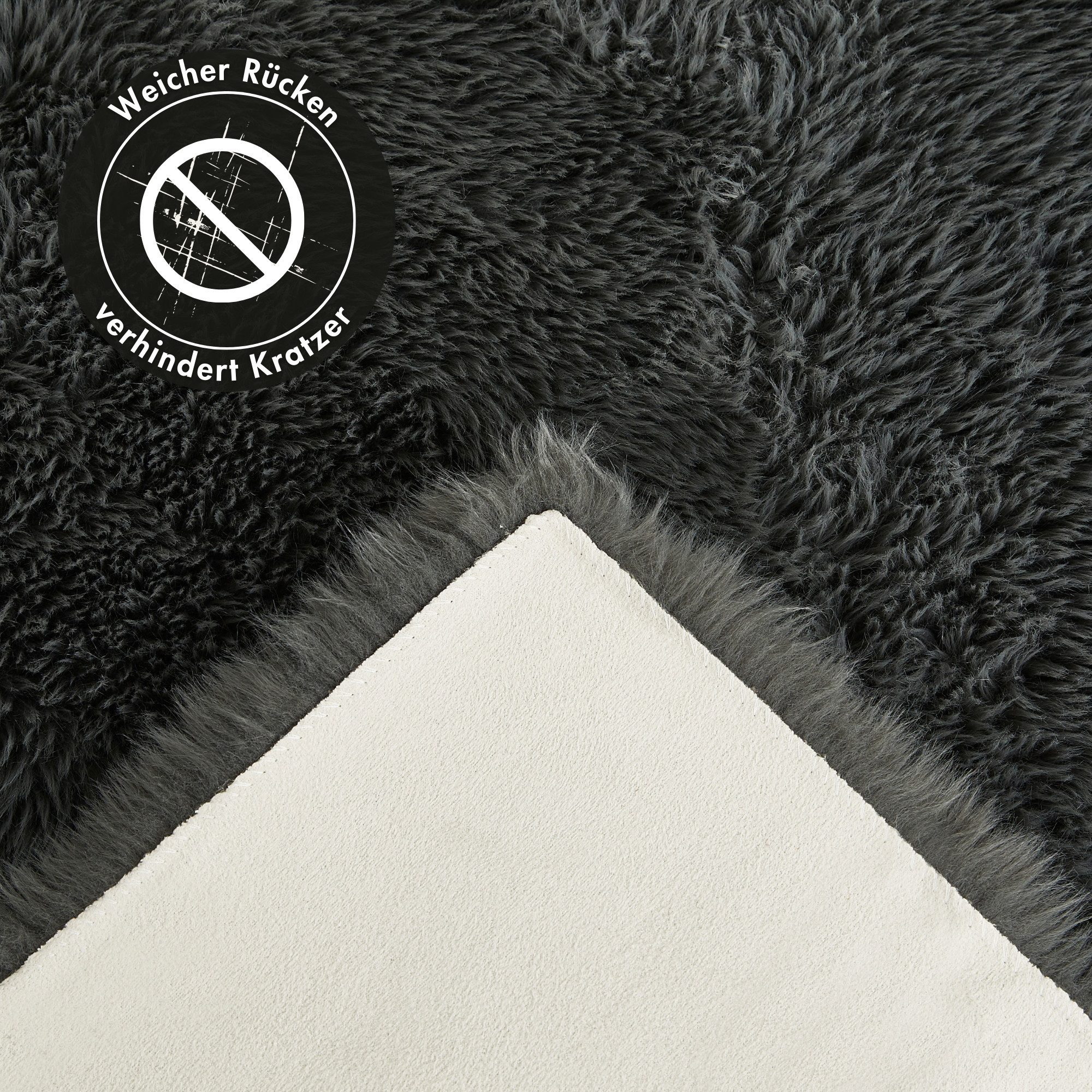 Andiamo Vloerkleed Alpa Uni kleuren, microvezel, bijzonder zacht & knuffelig, slaapkamer