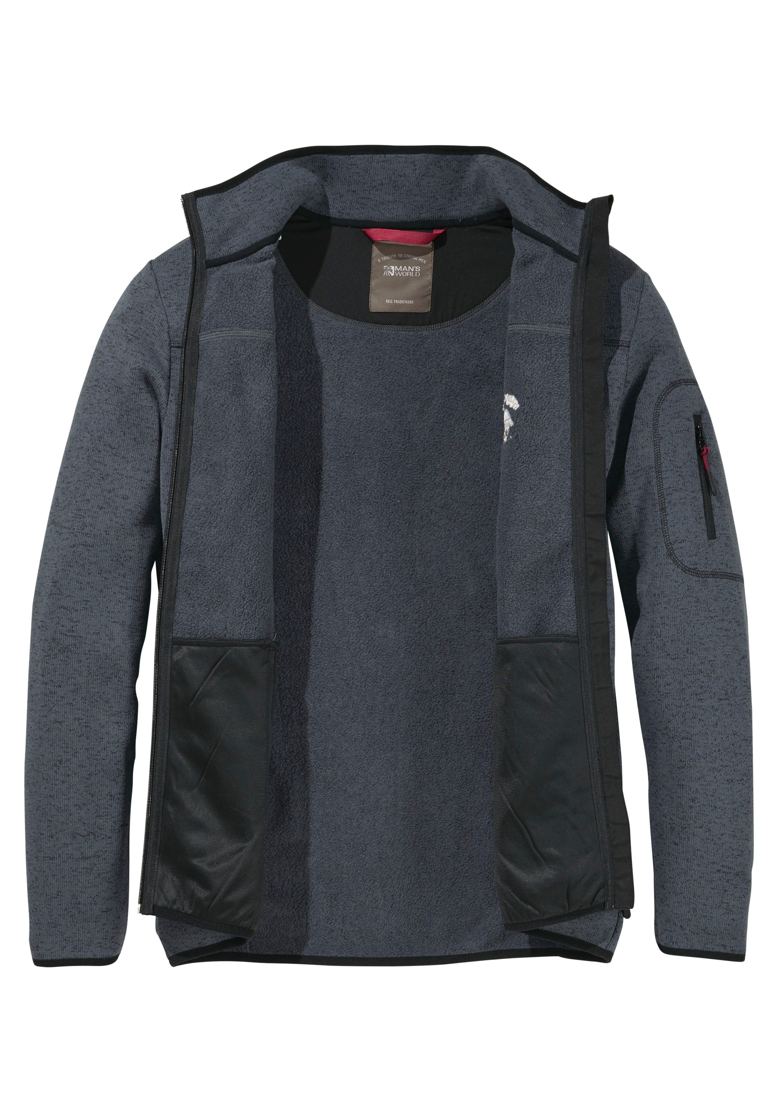 Man's World Gebreid fleecejack