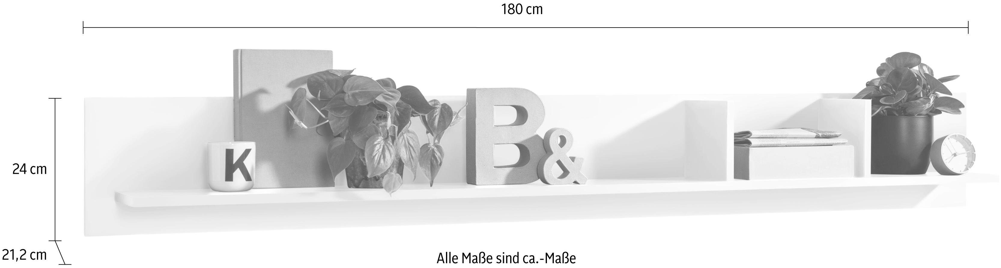 set one by Musterring Wandplank Tacoma Type 42, met 2 verticale scheidingswanden, breedte 180 cm