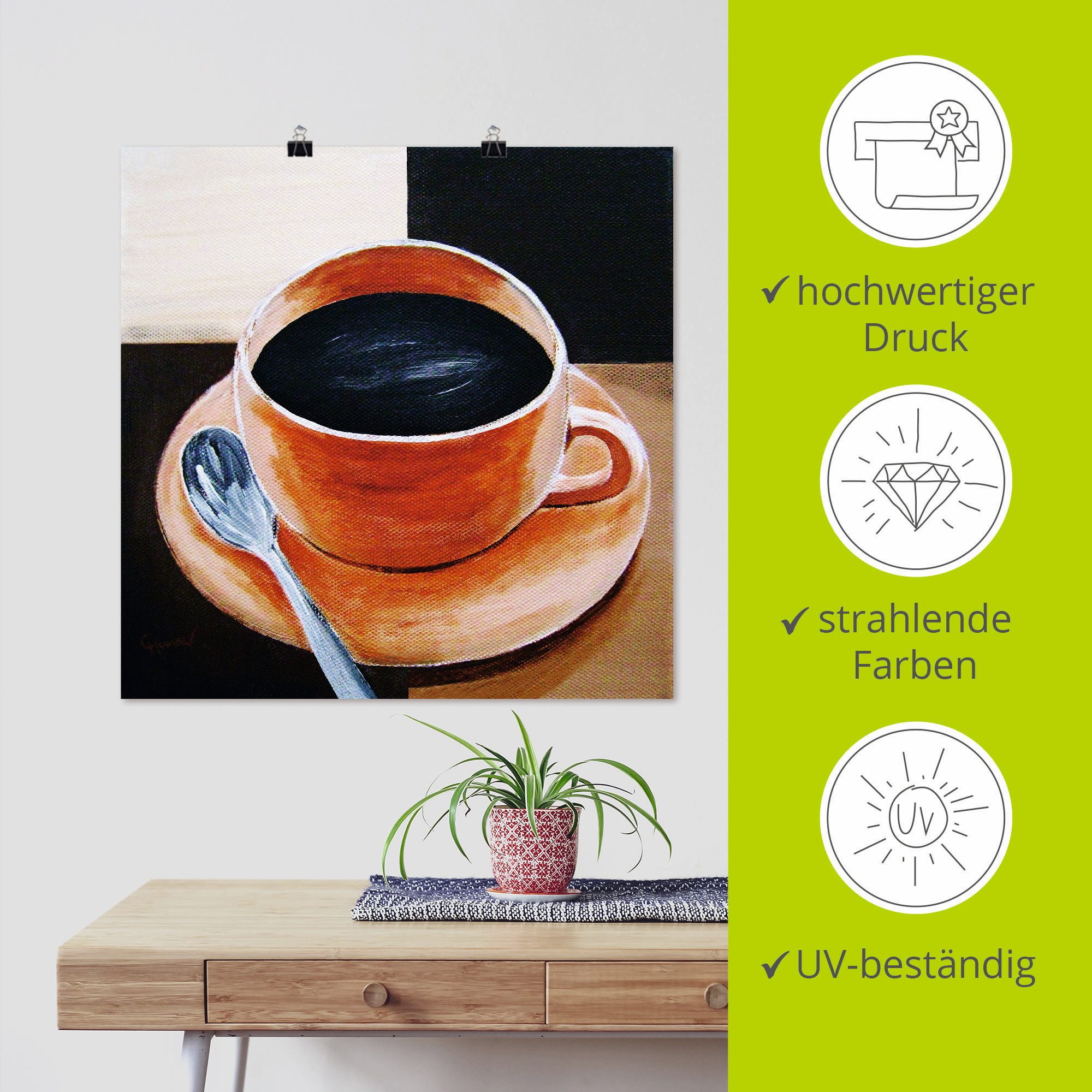 Artland Artprint Koffie als artprint op linnen, poster in verschillende formaten maten