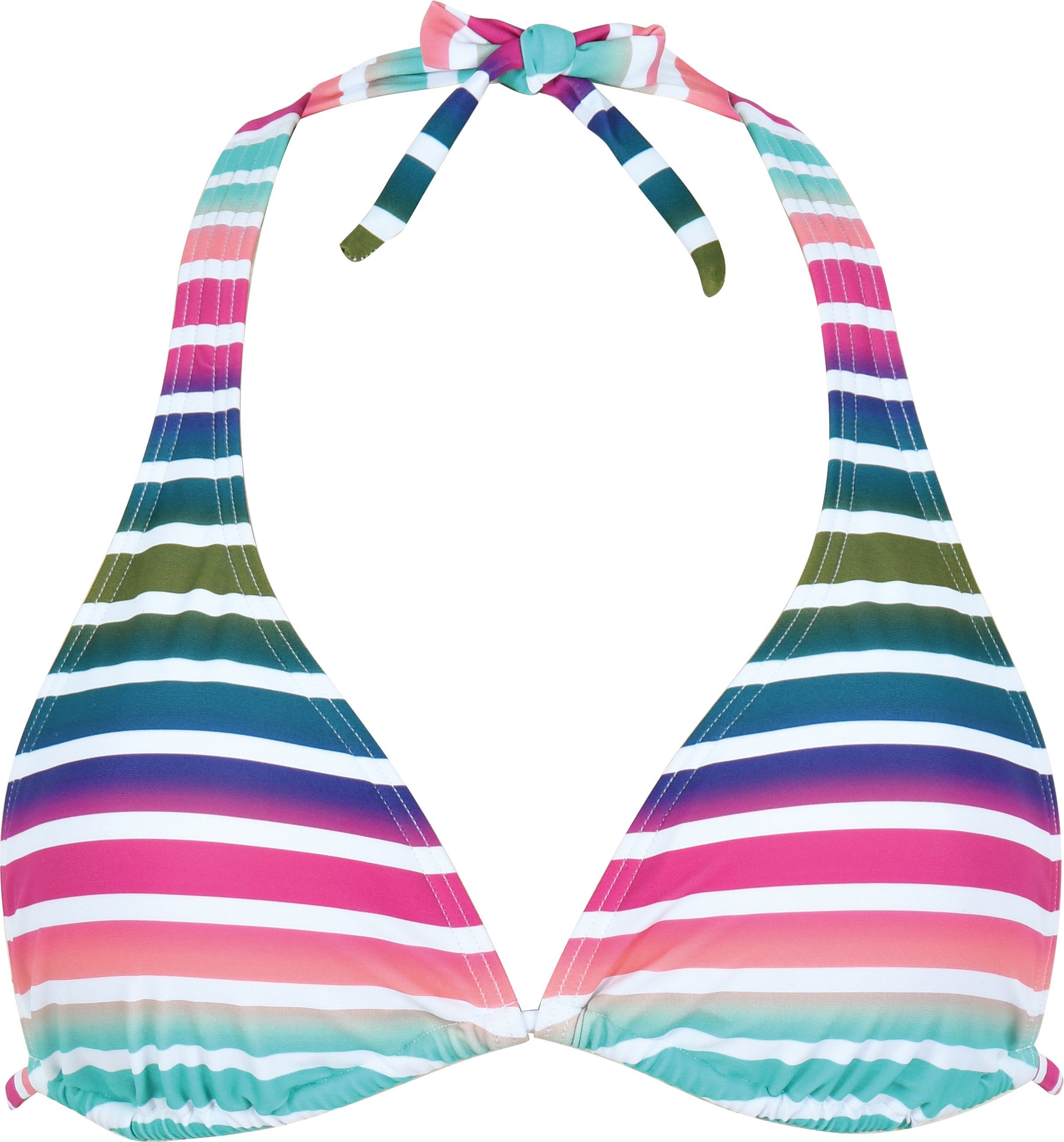 Naturana Triangel-bikinitop Ice pop met uitneembare pads en multicolor-strepen (1 stuk) dames triangelbikini's maat 36 multicolor