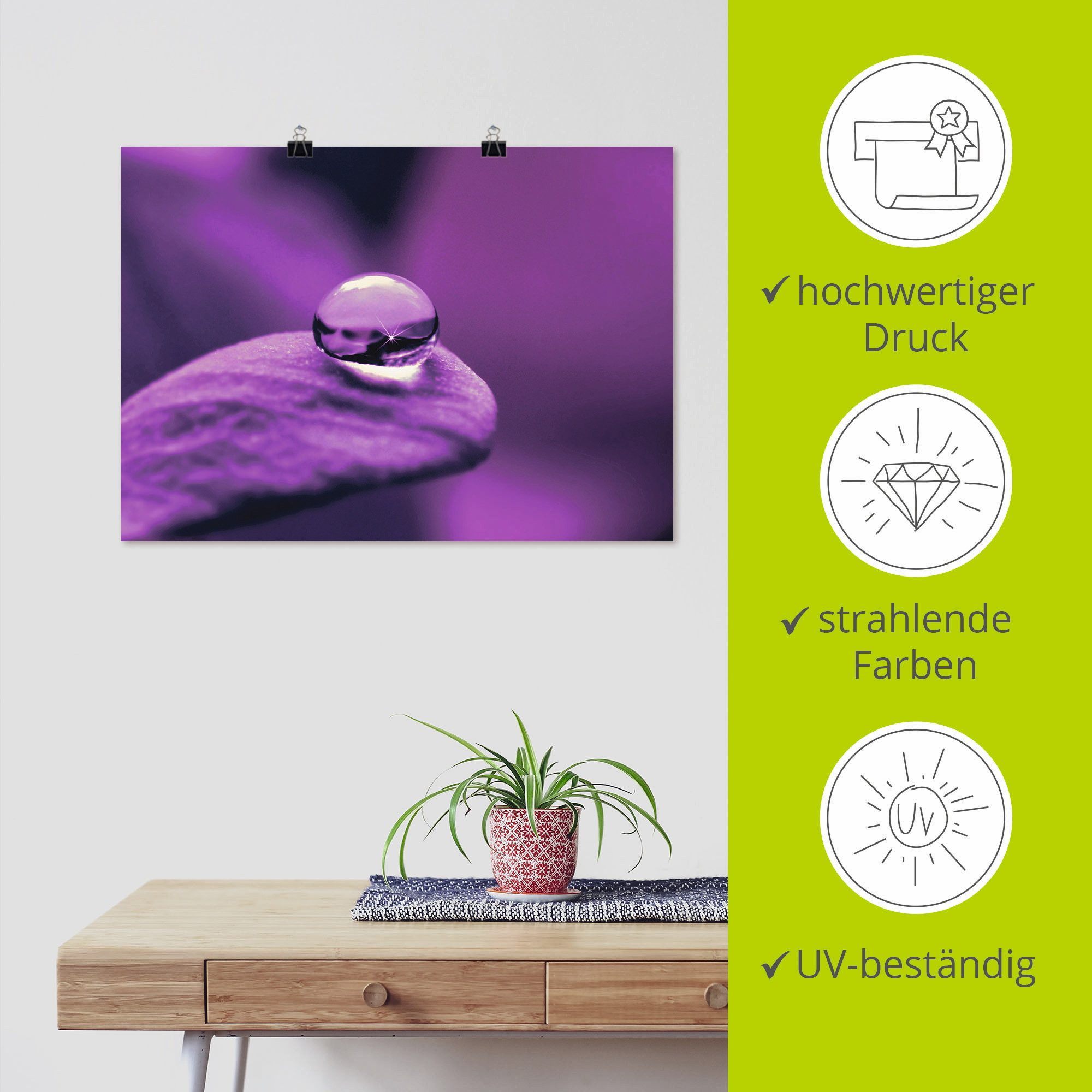 Artland Artprint Amethist als artprint op linnen, poster, muursticker in verschillende maten