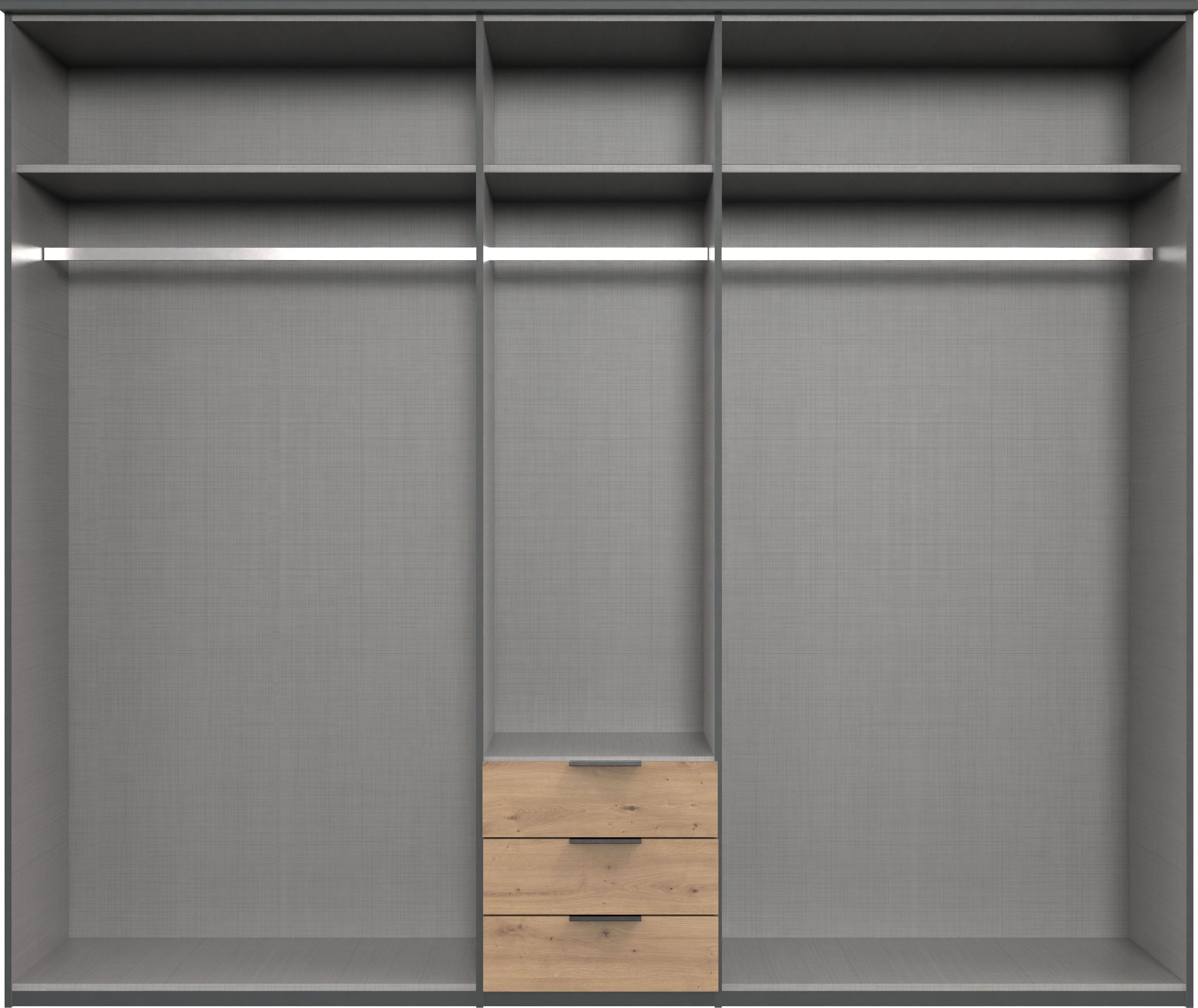 Wimex Draaideurkast Toscana Met aantrekkelijke grepen in massief hout-look, 225 of 270 cm breed
