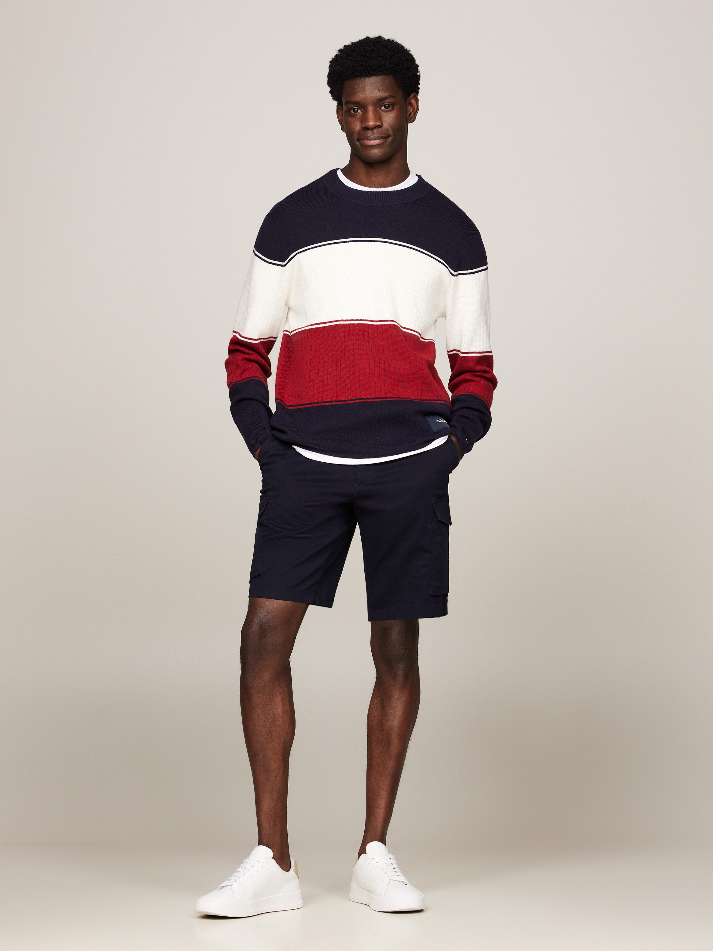 Tommy Hilfiger Trui met ronde hals MILANO COLOURBLOCK CREW NECK
