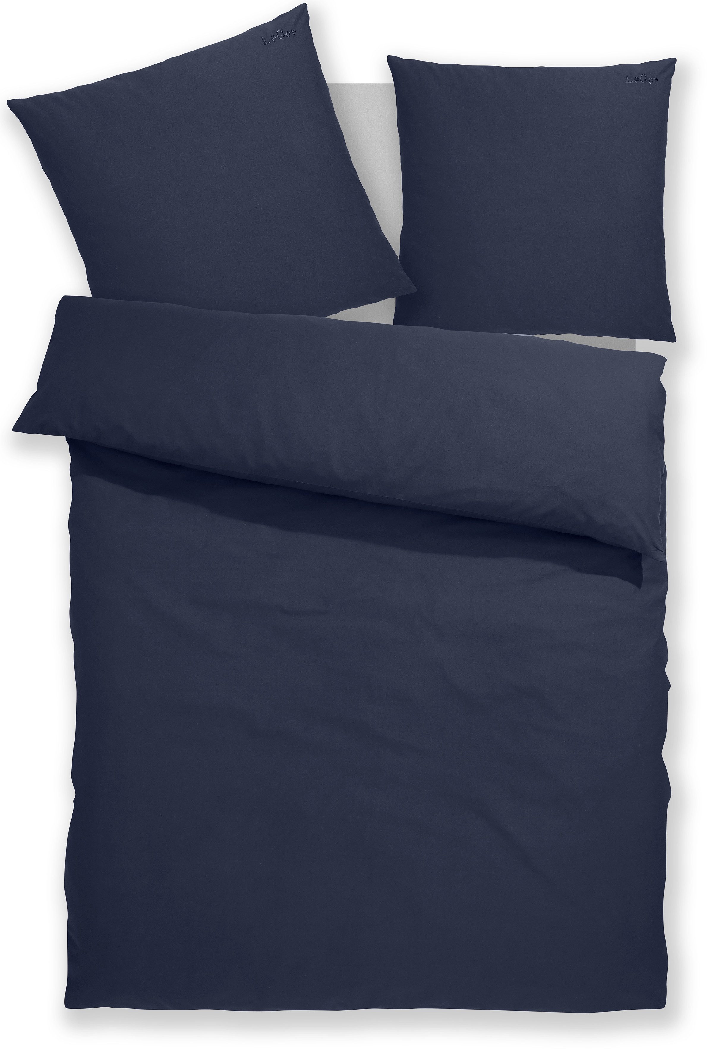 LeGer Home by Lena Gercke Beddengoed Anisa in maat 135x200, 155x220 cm of 200x200 Dekbedovertrek van katoen, unikleurige dekbedovertrek met