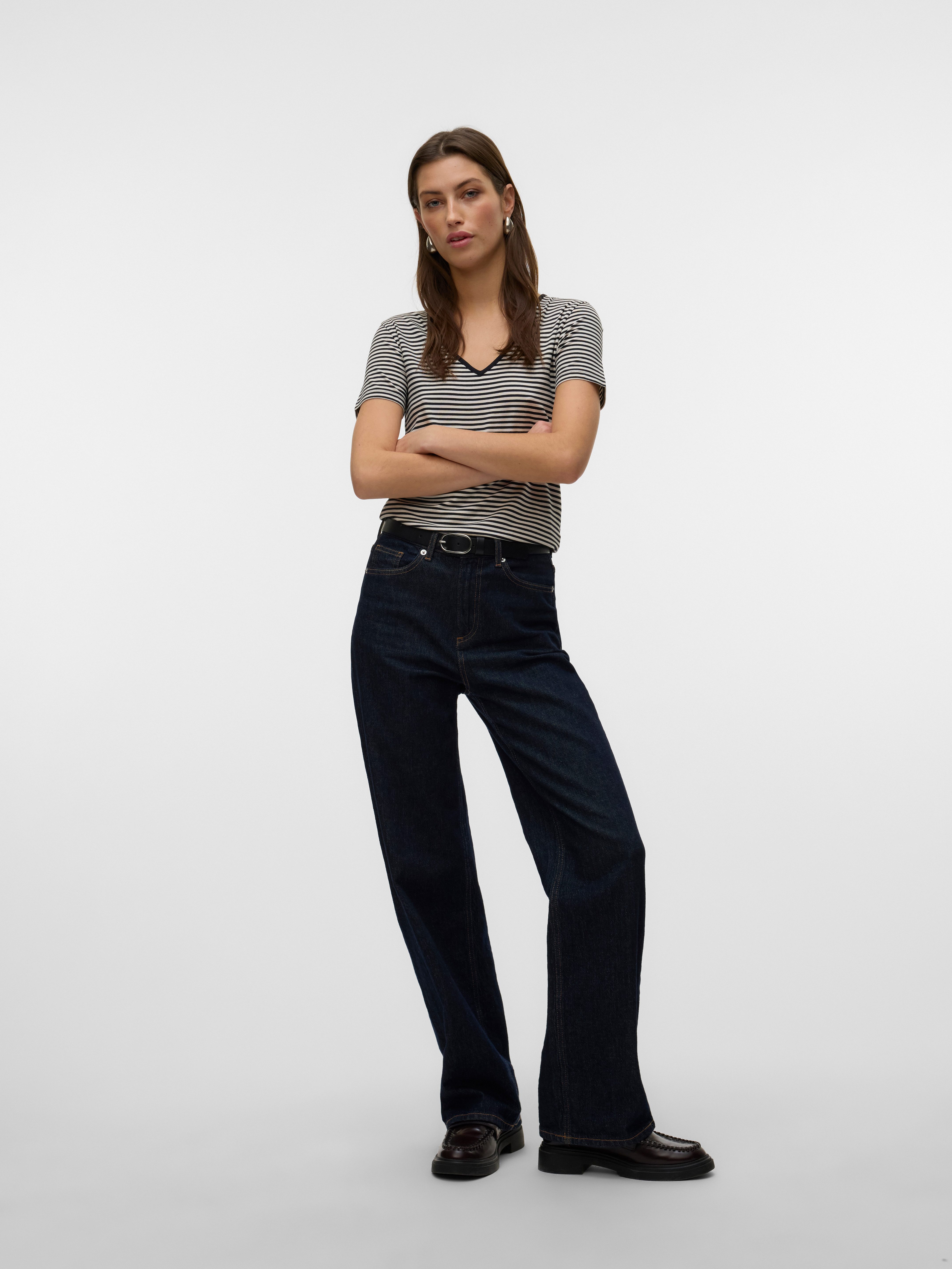 Vero Moda Shirt met V-hals VMPEPPER SS V-NECK T-SHIRT VMA NOOS