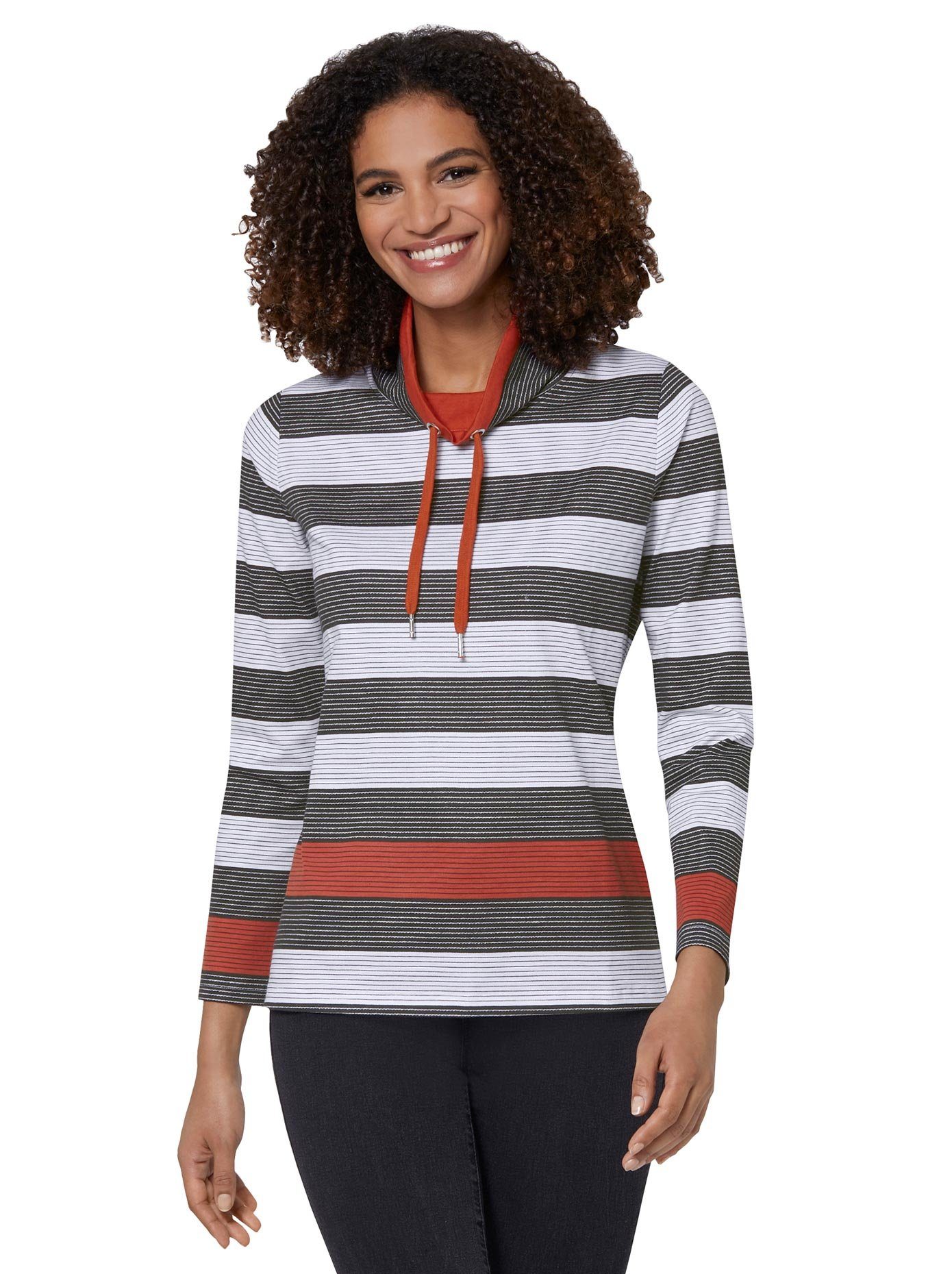Casual Looks Shirt met staande kraag Shirt (1-delig) dames shirts maat 50 oranje