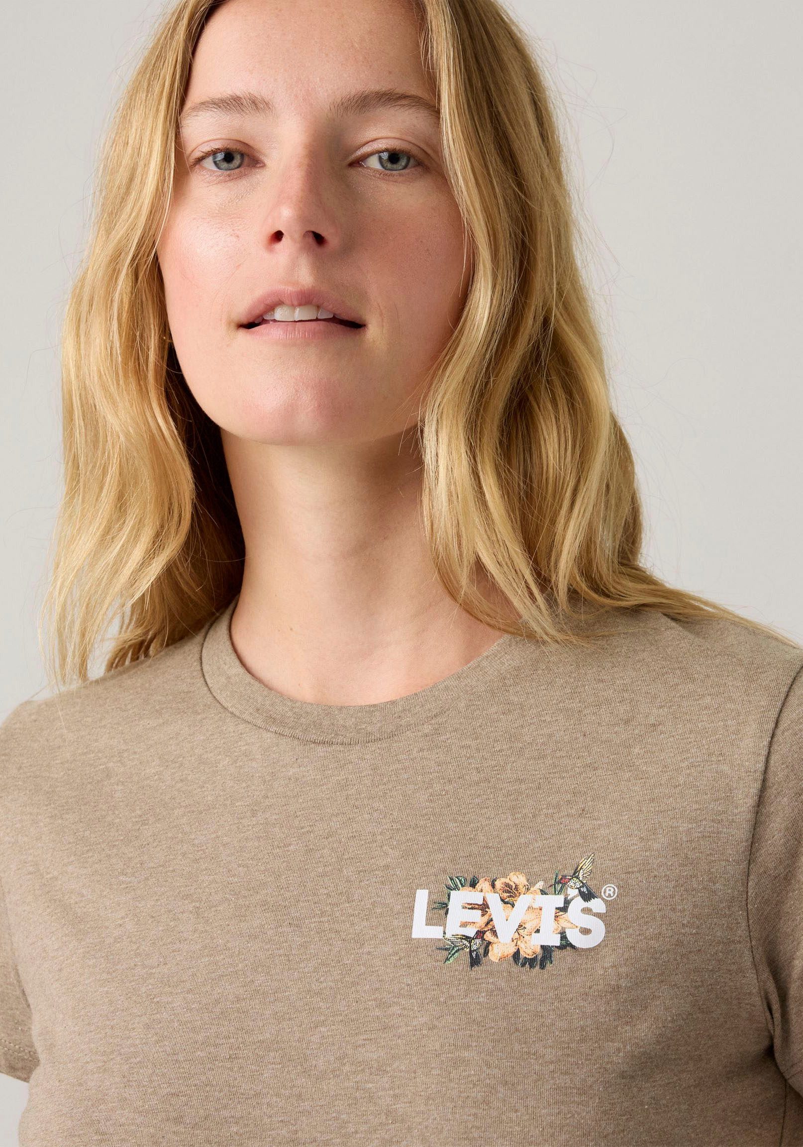 Levi's® T-shirt The Perfect Tee met batwing-logoprint