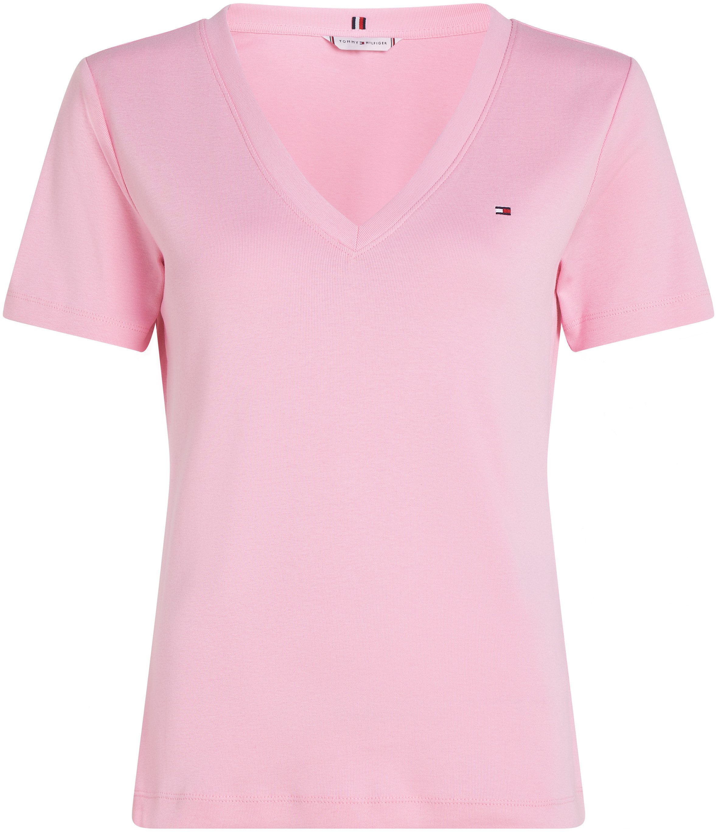 Tommy Hilfiger T-shirt SLIM CODY V-NK SS met V-hals en strepen