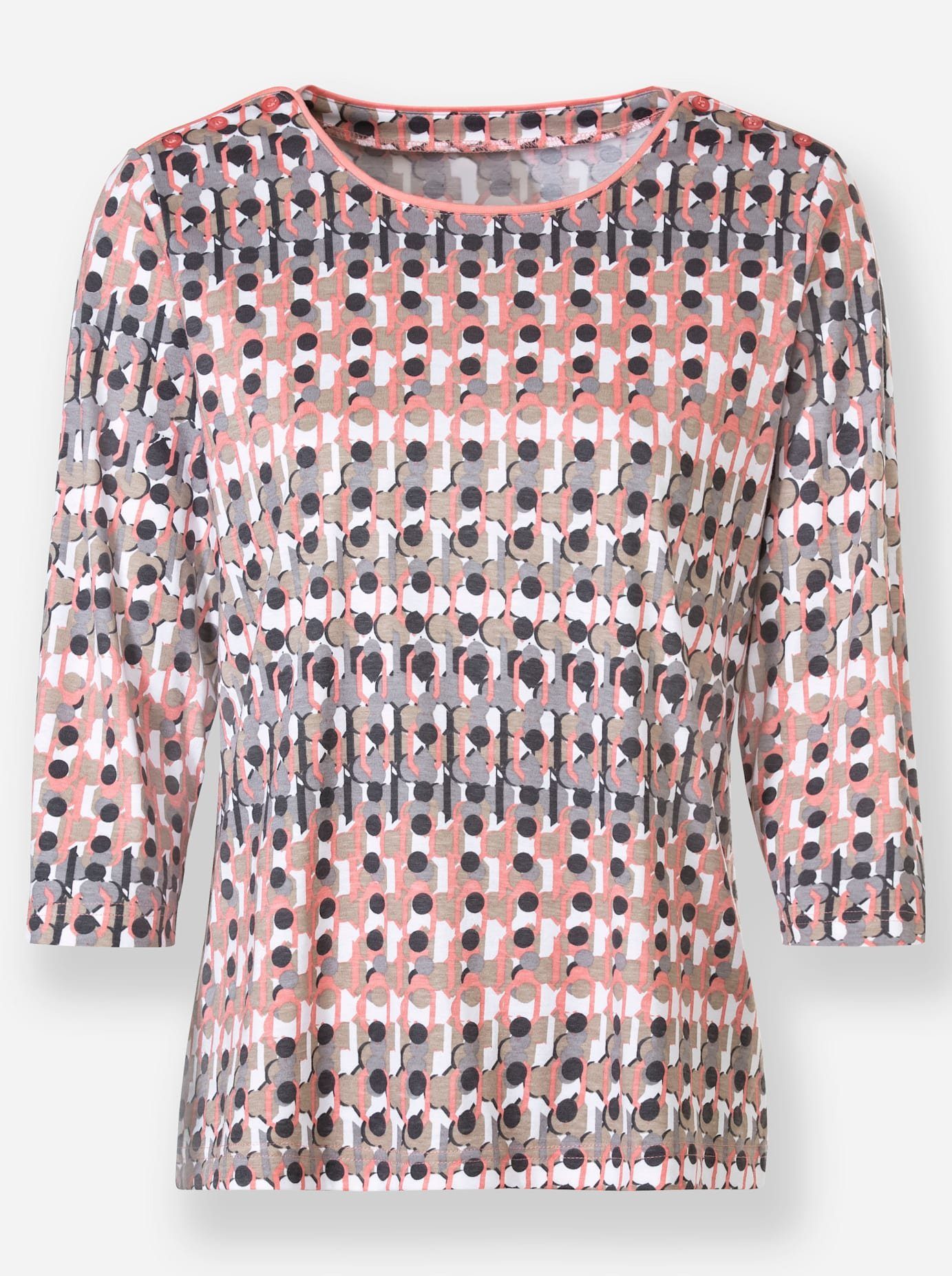 Classic Shirt met ronde hals Shirt (1-delig)