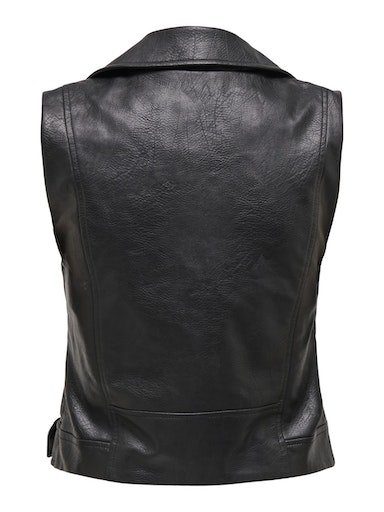 Only Imitatieleren gilet ONLVERA FAUX LEATHER WAISTCOAT OTW NOOS