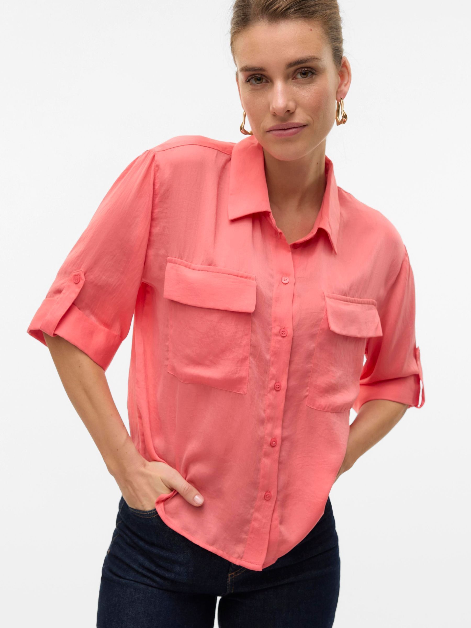 Vero Moda Blouse met korte mouwen VMFABIANA 3/4 SHIRT VMA NOOS