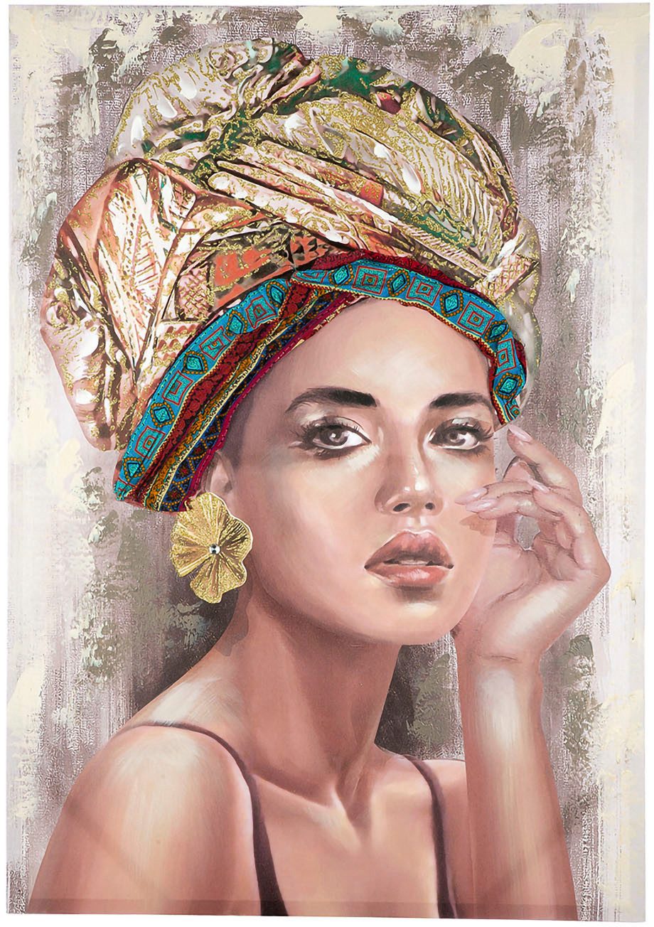 GILDE Artprint op linnen Afbeelding Vrouw "Tianna" (1 stuk)