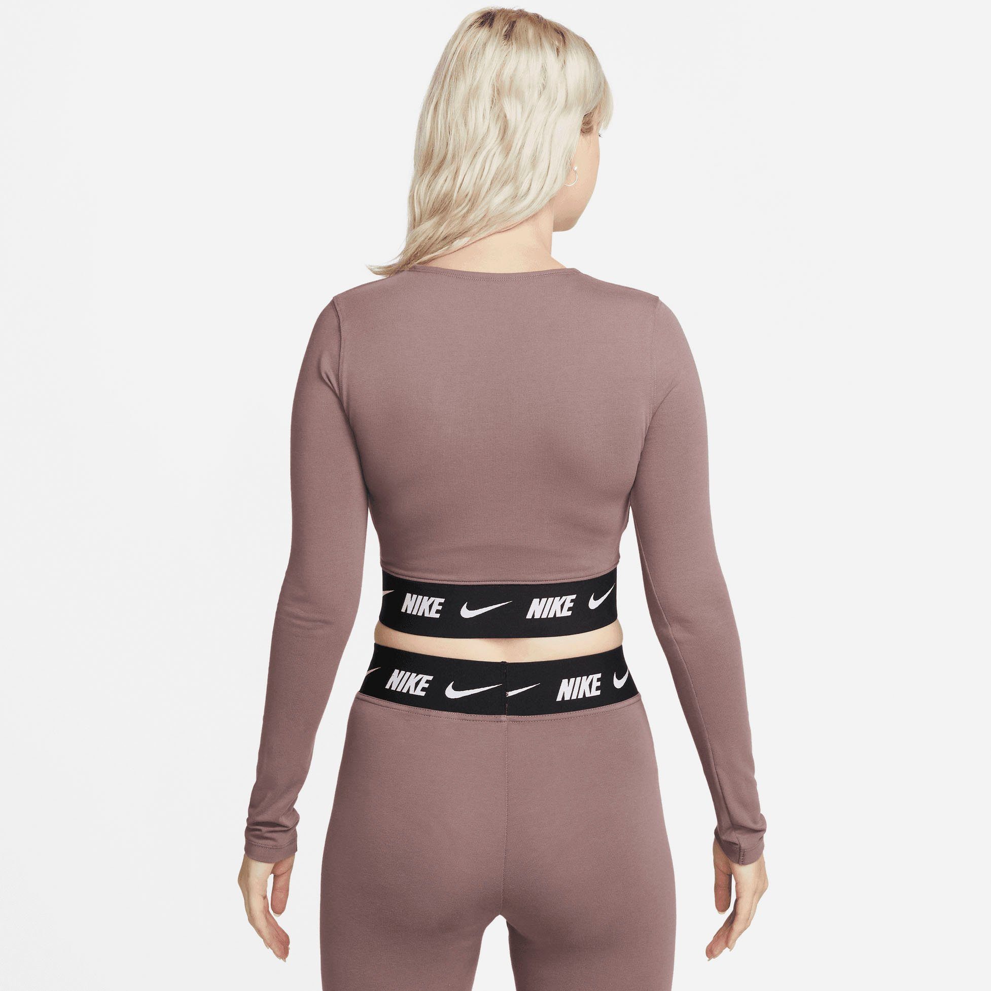 Nike Sportswear Shirt met lange mouwen W NSW CROP TAPE LS TOP