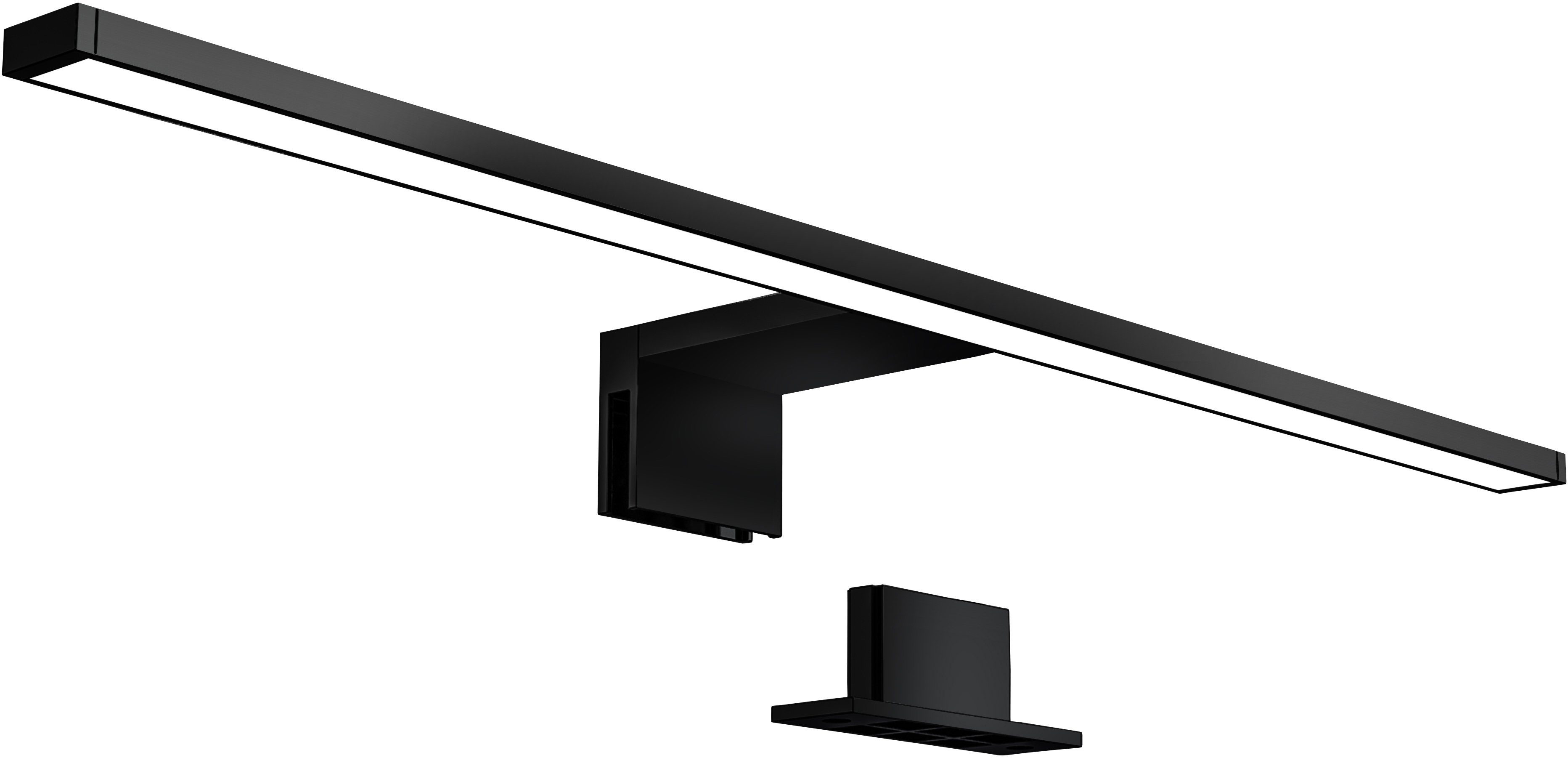 B.K.Licht Spiegellamp BK_SP1406 Badkamerlamp, spiegellamp, 60 cm breed, zwart 8w, 4.000k neutraal wit licht, ip44, spatwaterbescherming (1 stuk)