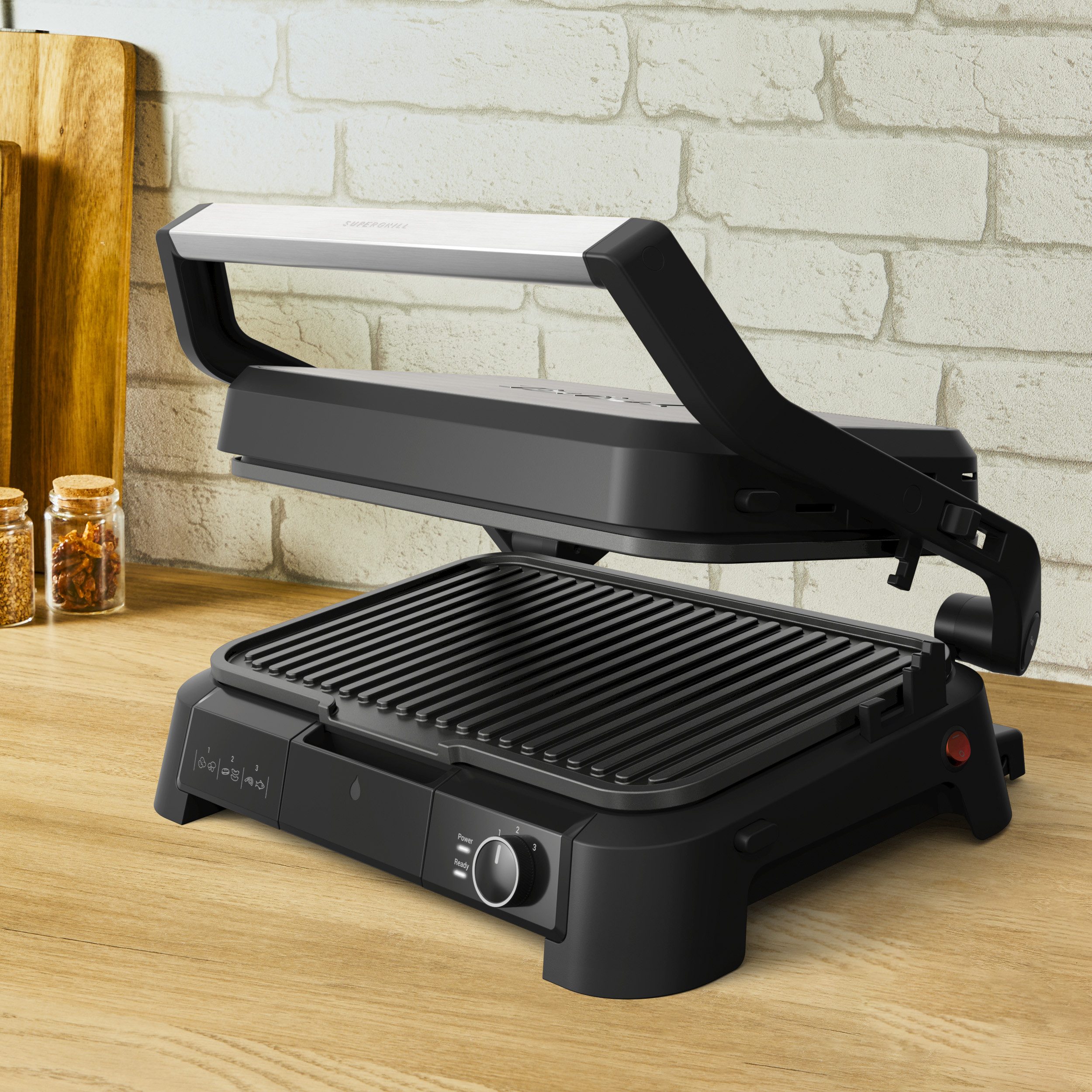 Tefal Contactgrill SuperGrill 3in1 XL, Grill, Barbeque-, Ofenposition, 3 Temperaturen