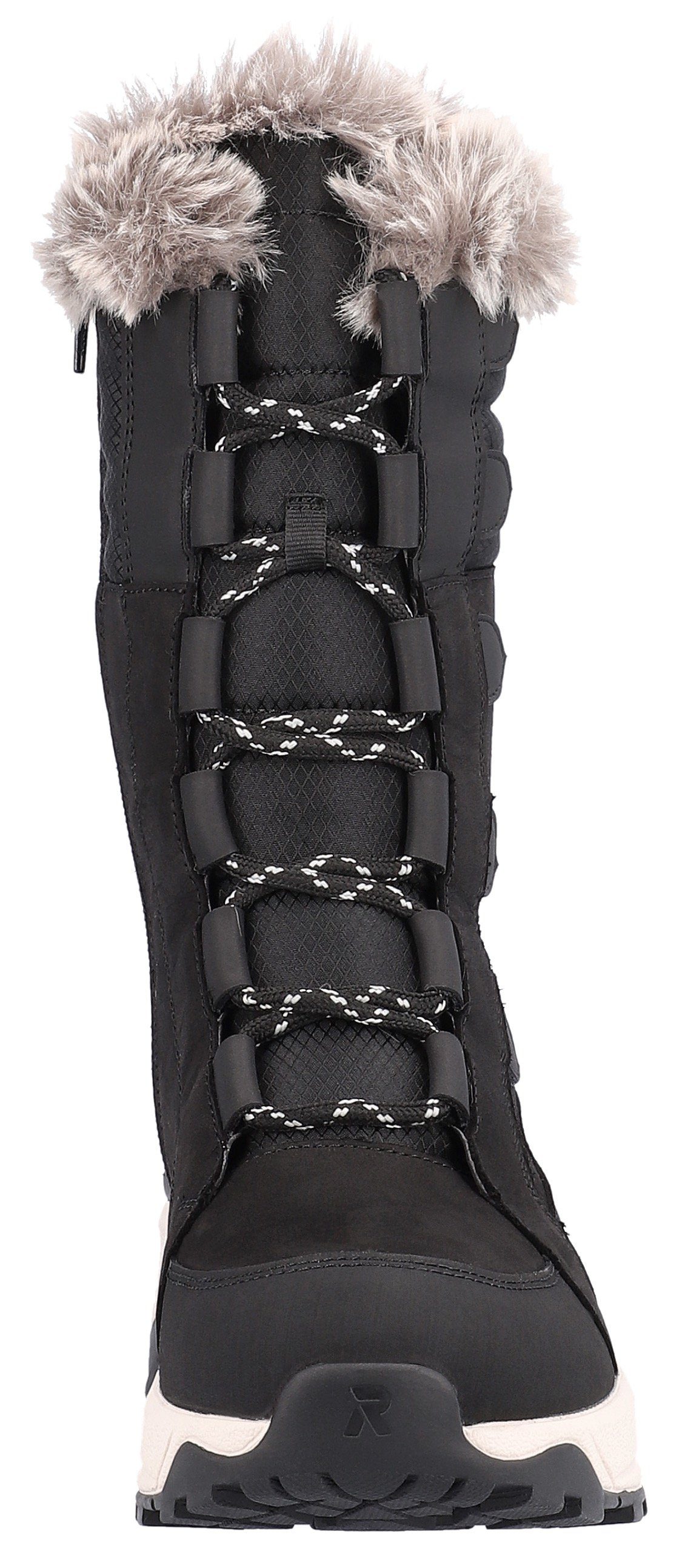 RIEKER Sport Winterlaarzen snow boots, winter boots with lambswool lining, fiber grip sole