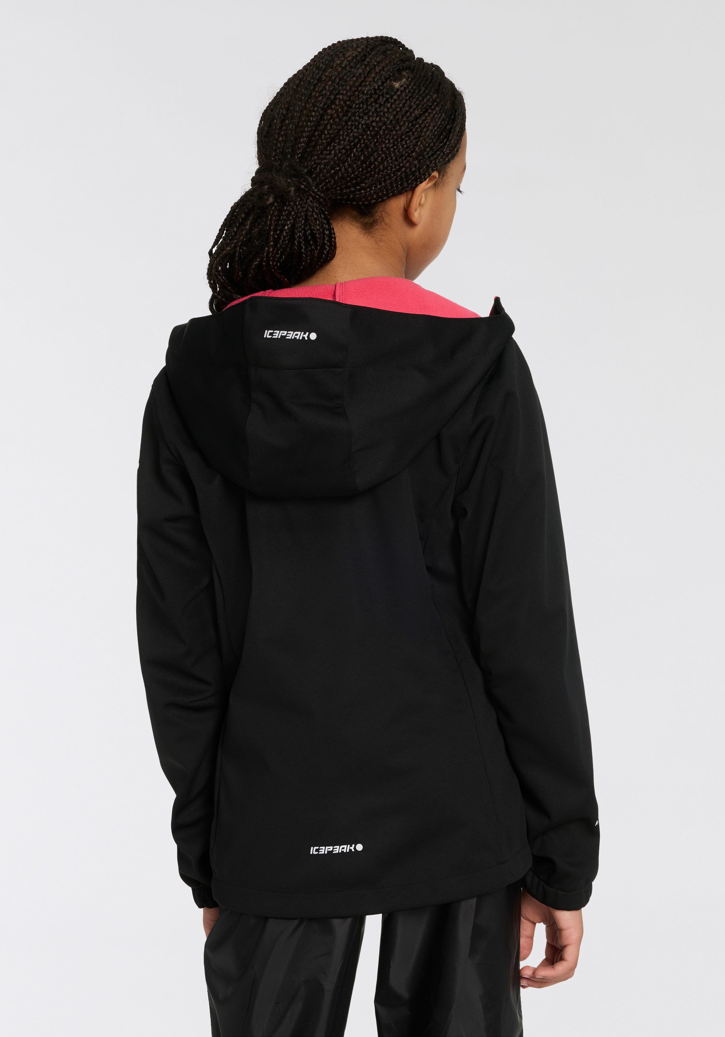 Icepeak Softshell-jack KULM JR met modieuze logo-opschriften (1 stuk)
