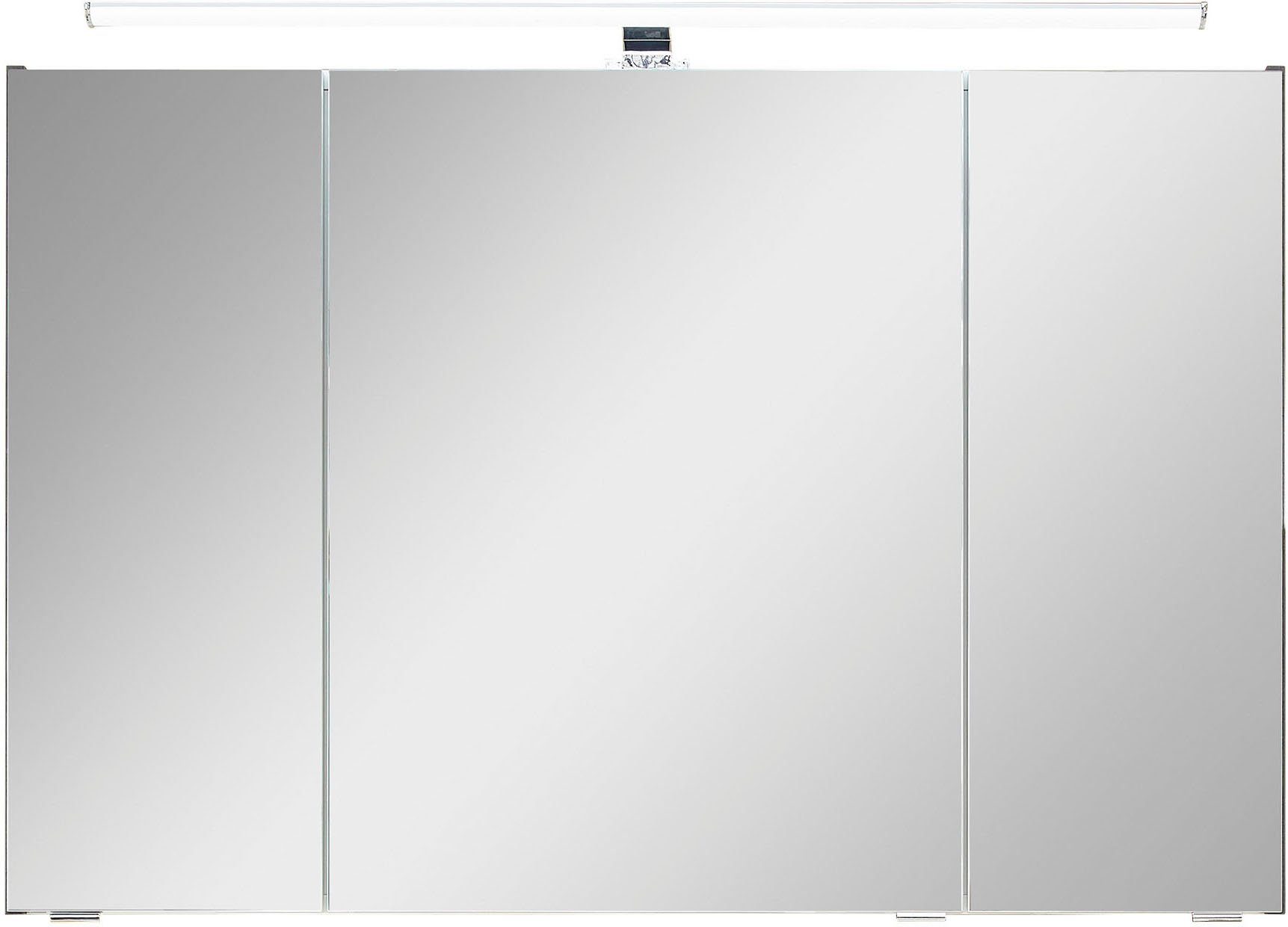 Saphir Badkamerserie Quickset 945 4-delig, keramieken wastafelonderkast met led-spiegelkast (5-delig)