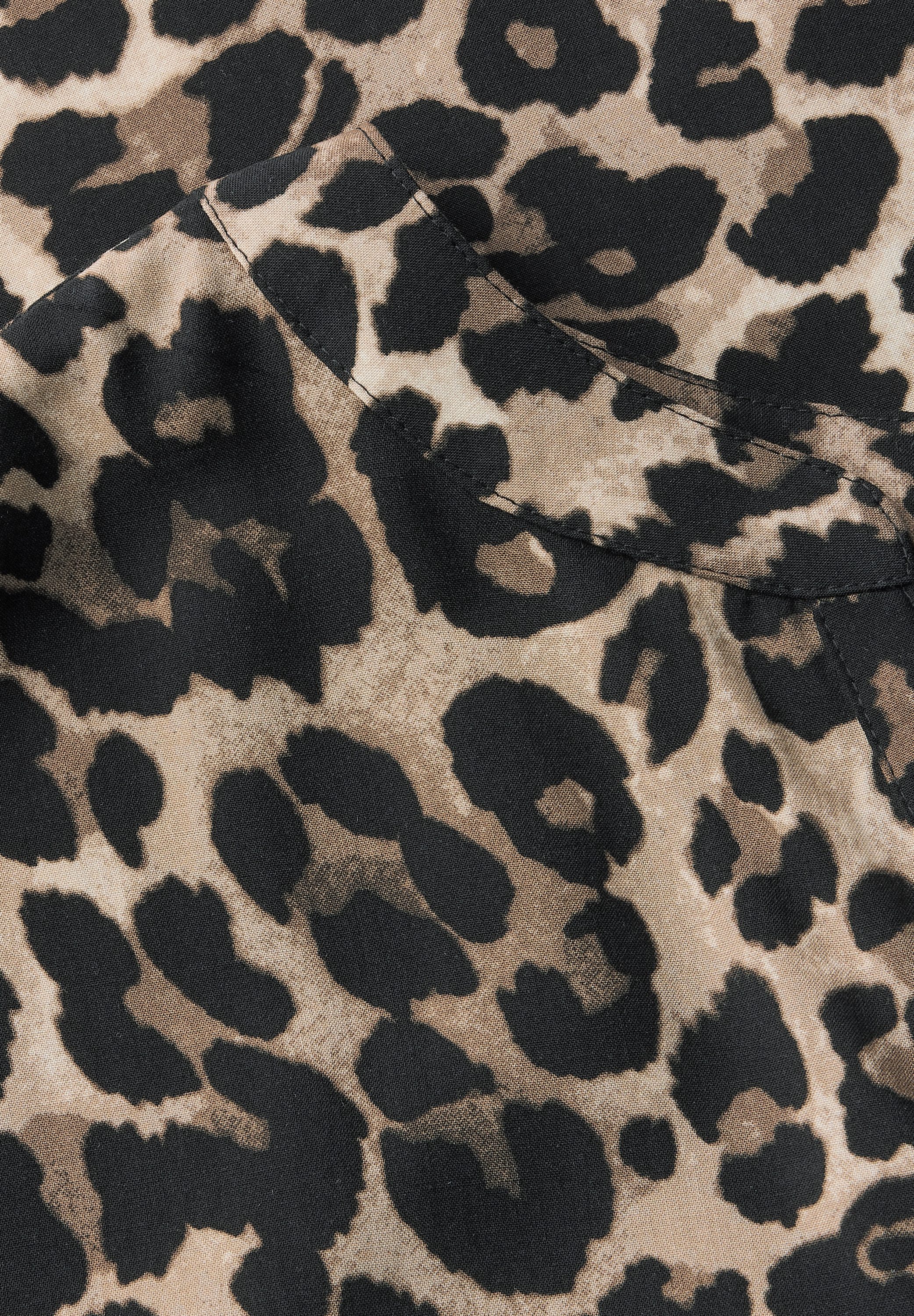 STREET ONE Blouse met korte mouwen met luipaardprint