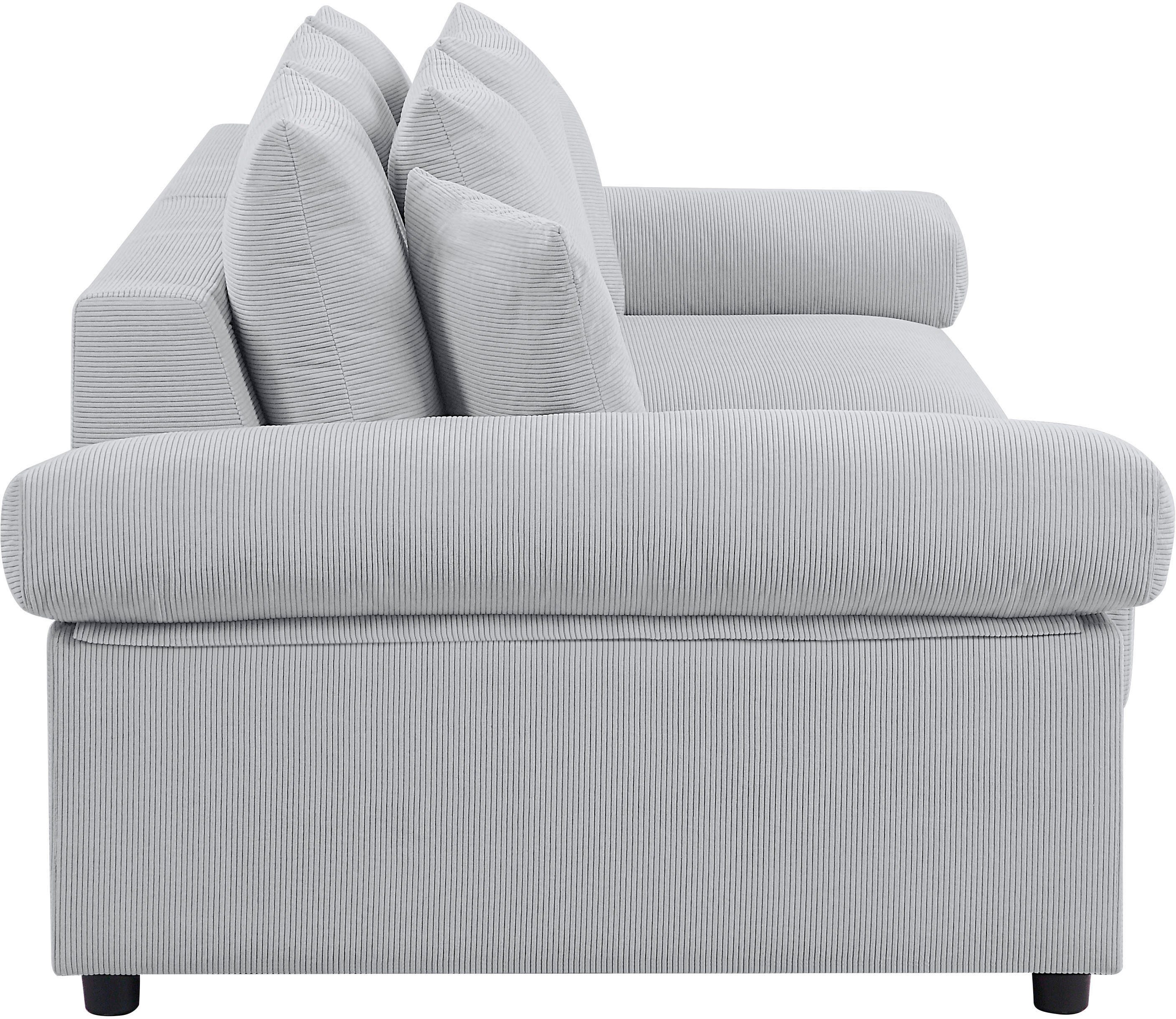 ATLANTIC home collection Megabank Bjoern met cordbekleding, xxl-zitoppervlak, met binnenvering, vrij plaatsbaar