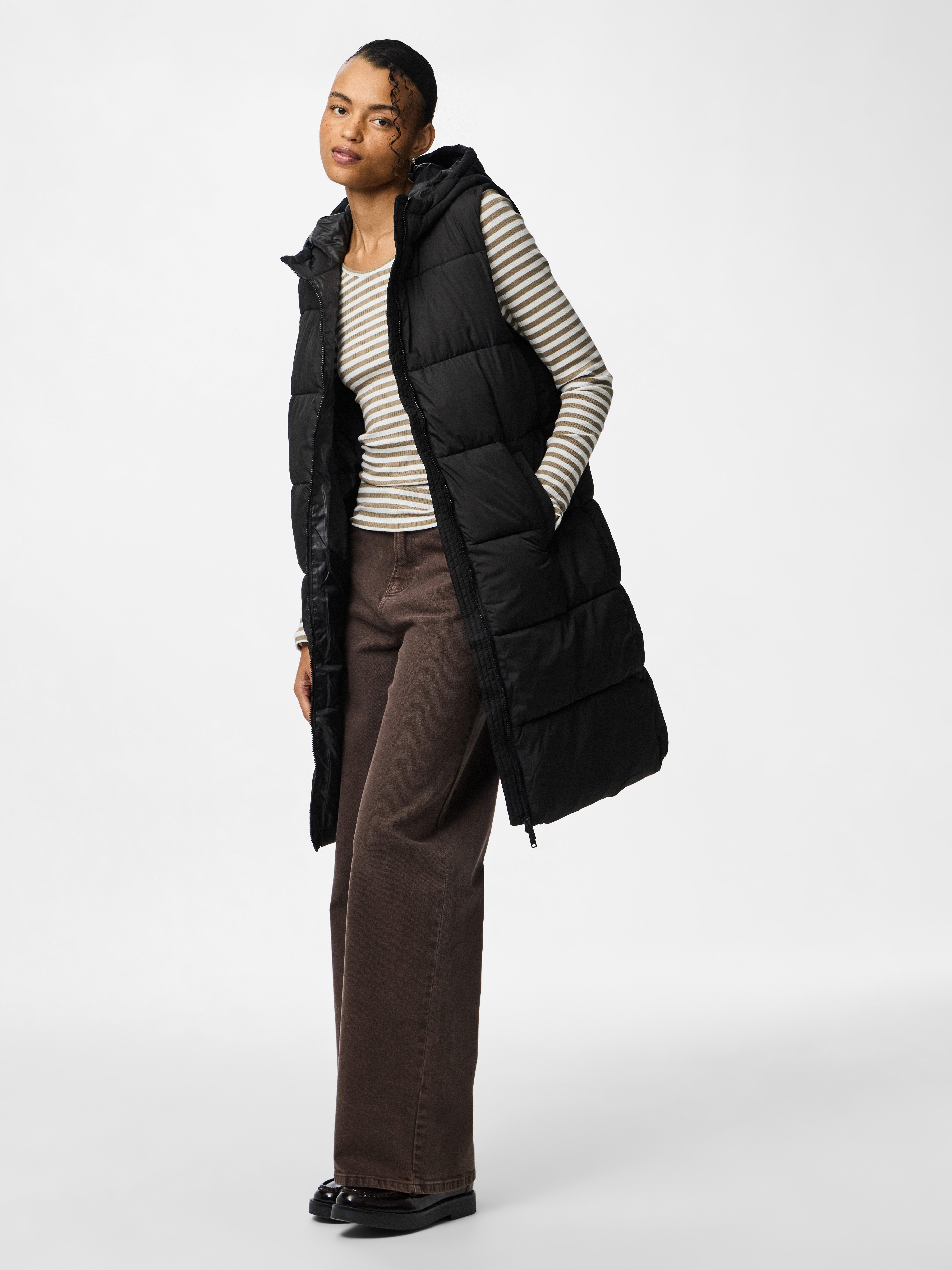 pieces Bodywarmer PCBEE NEW LONG PUFFER VEST NOOS BC