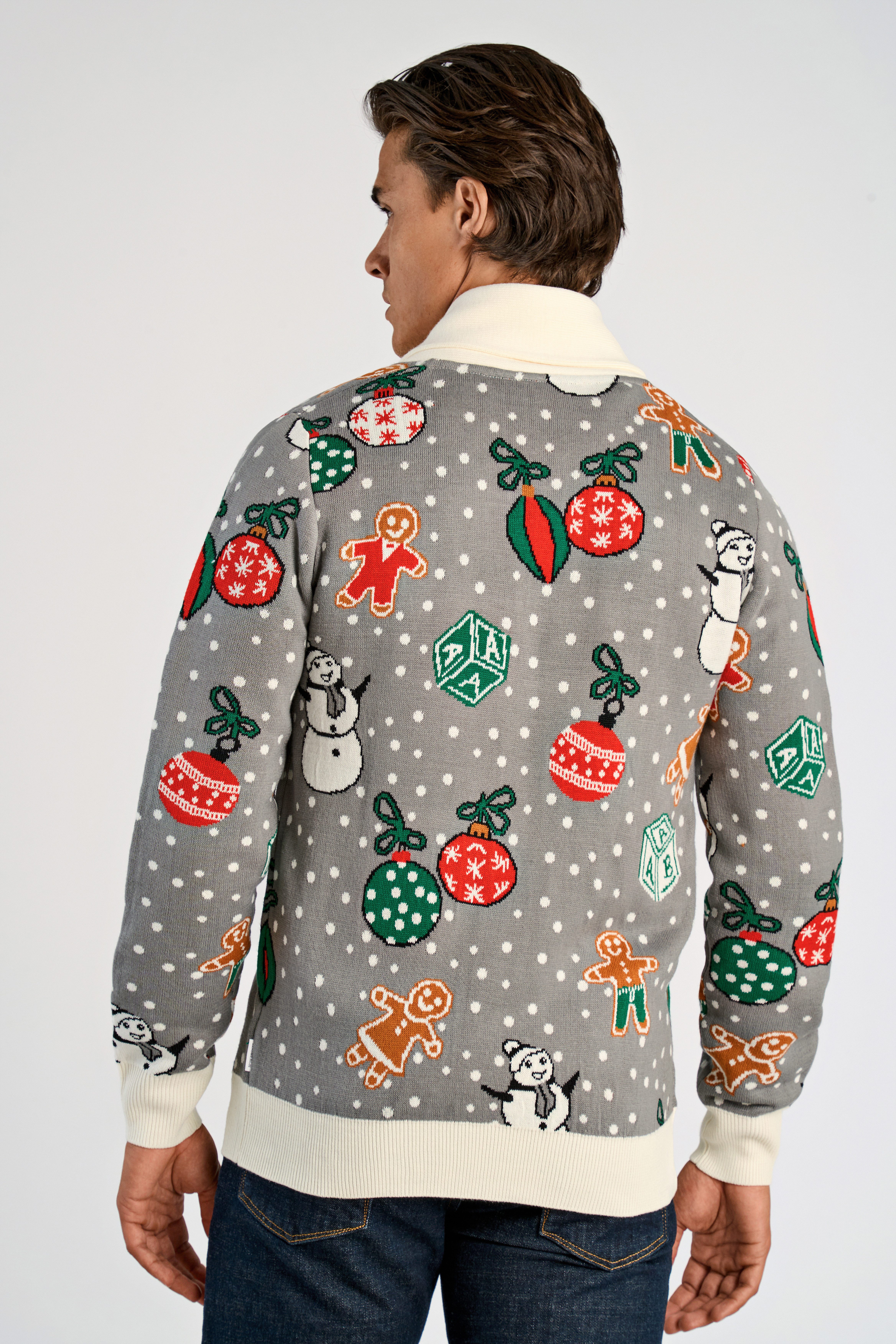 LINDBERGH Kersttrui met intarsia-motief