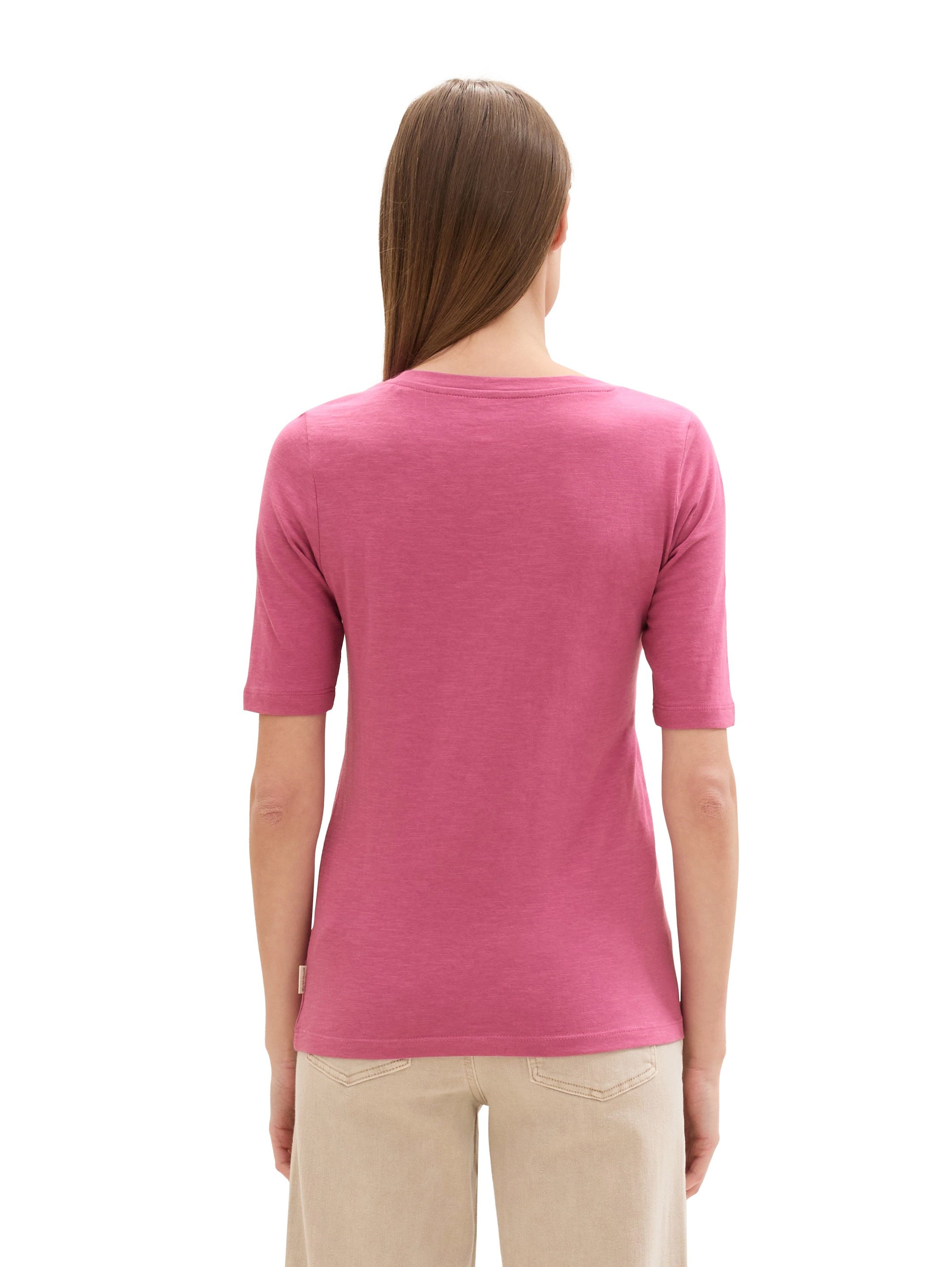 Tom Tailor Shirt met V-hals met bio-katoen