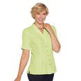 classic blouse met korte mouwen groen