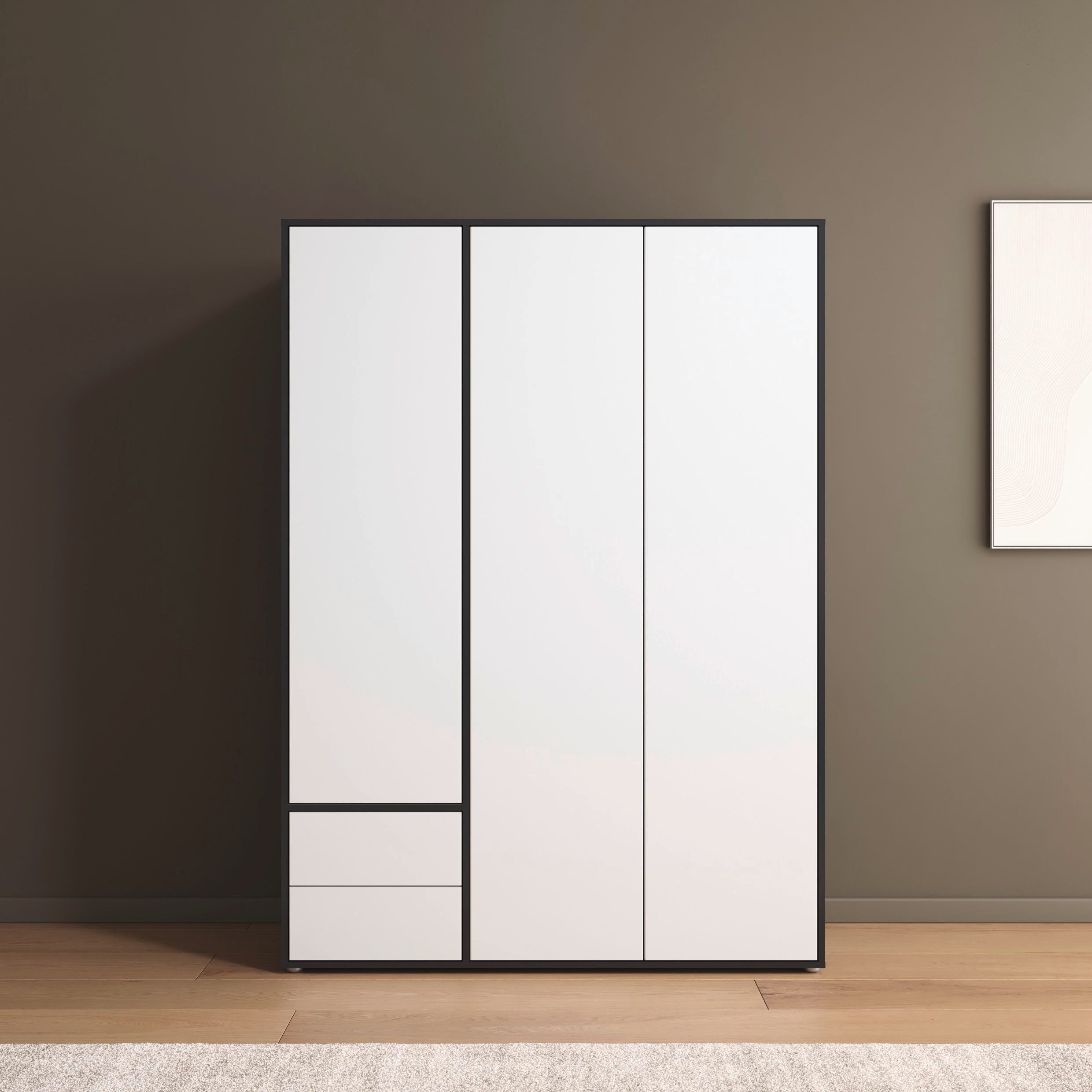 rauch Draaideurkast Kledingkast Kast Garderobe Wasmand NABILA veel Opbergruimte met 2 lades en push-to-open functie topseller made in germany