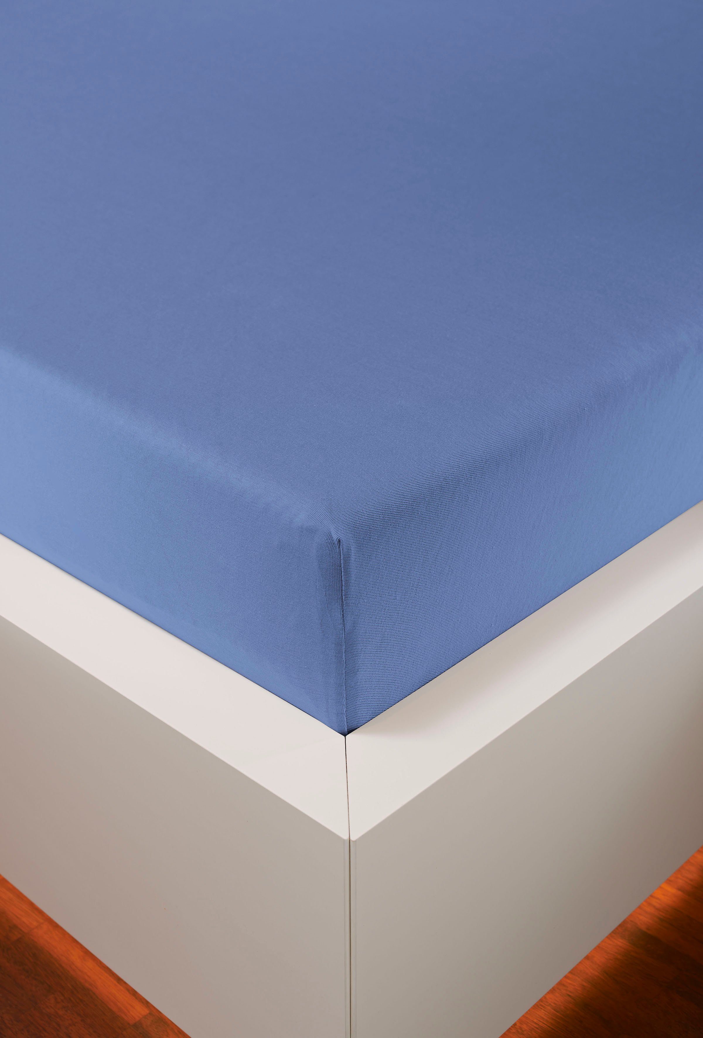 bellana Hoeslaken Mako-jersey exclusief in mt. 90x200, 140x200 of 180x200 cm van katoen, voor matrassen tot 25 cm hoogte, laken, hoeslaken (1 stuk)