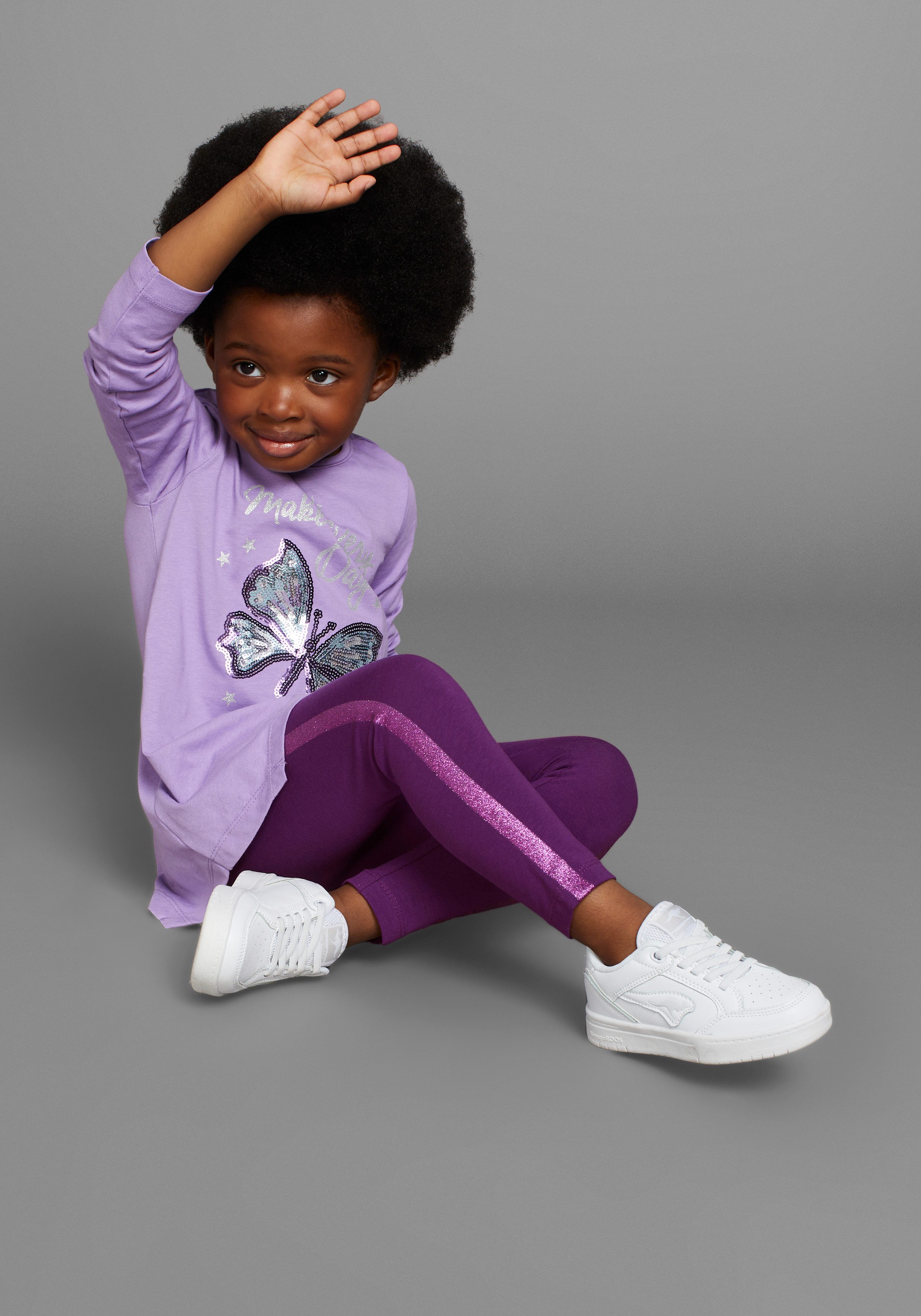 KIDSWORLD Shirt met lange mouwen & legging 2-delig set shirt + leggings met glinsterende details (set, 2-delig, 2)