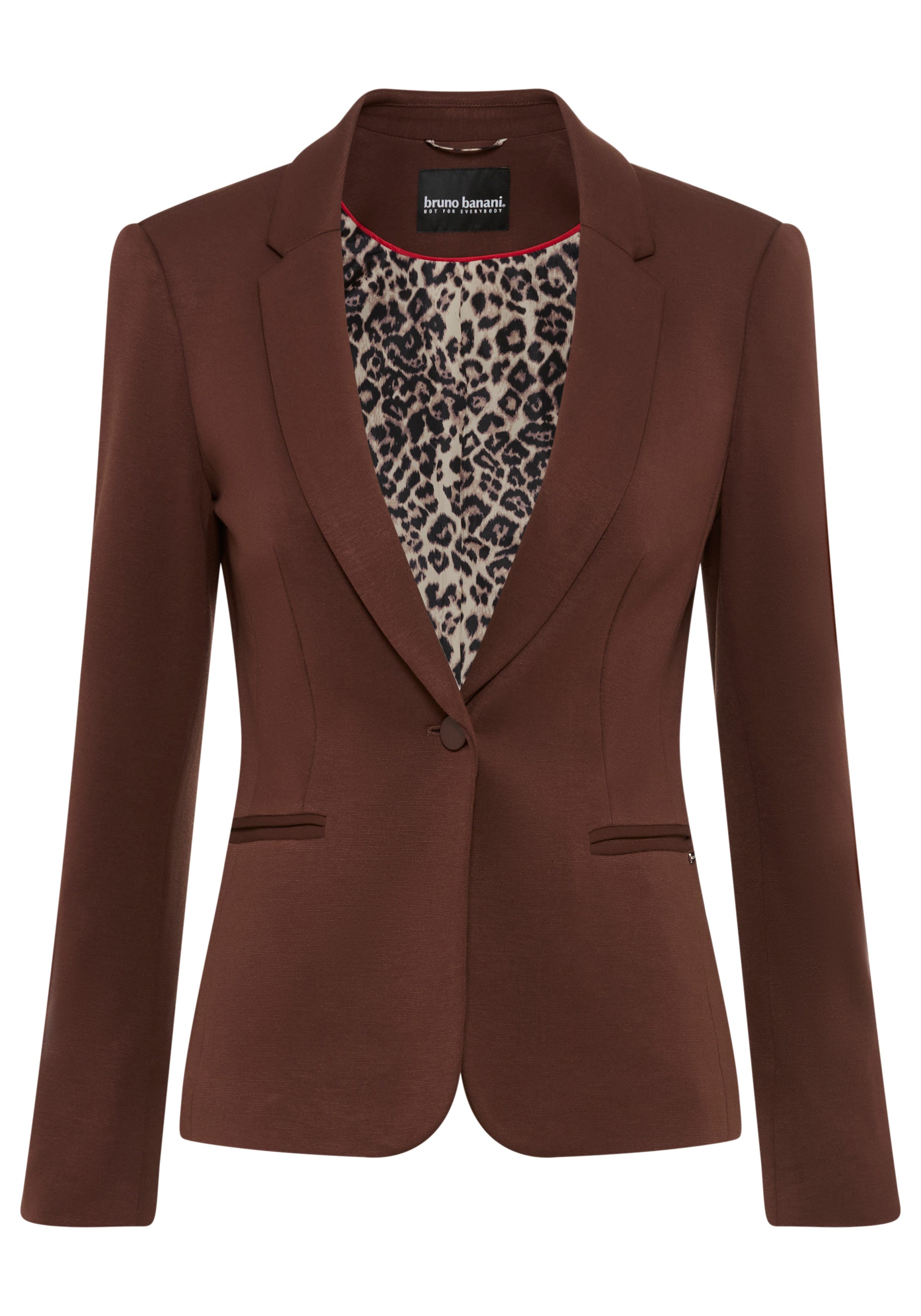 Bruno Banani Korte blazer Leeuwenprint voering