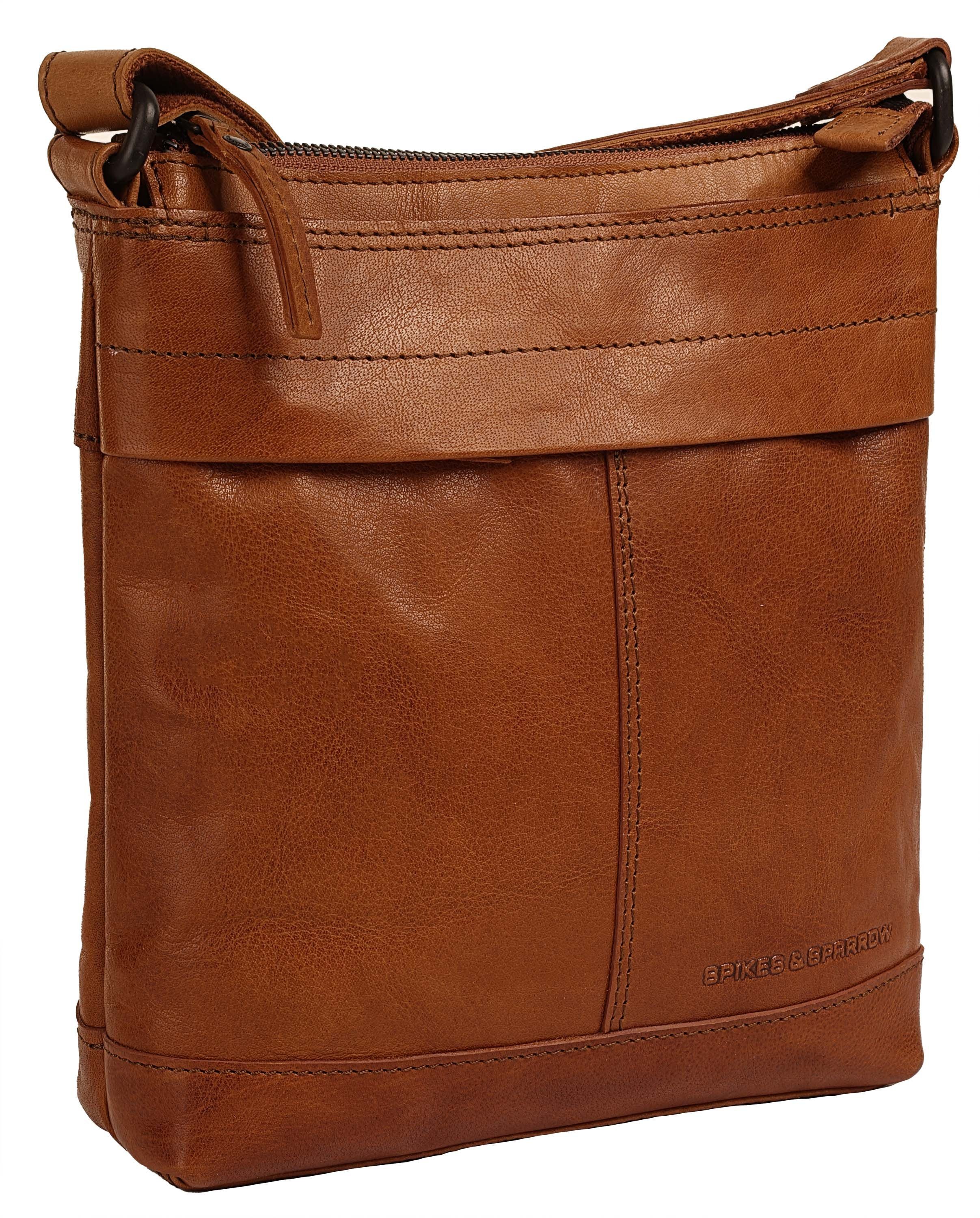 Spikes & Sparrow Schoudertas echt leder