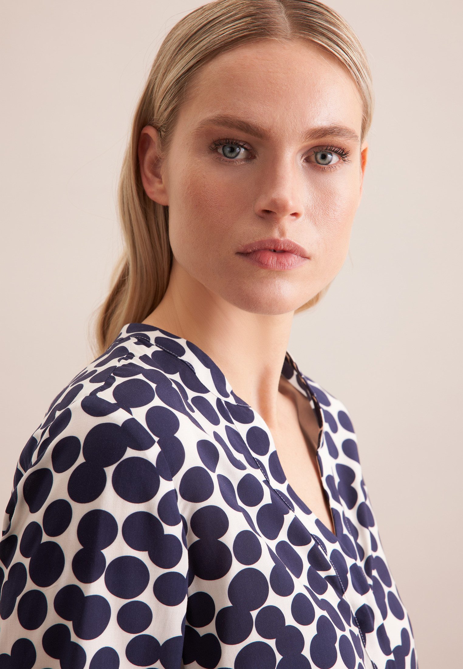 seidensticker Klassieke blouse Zwarte roos Tuniek stippen