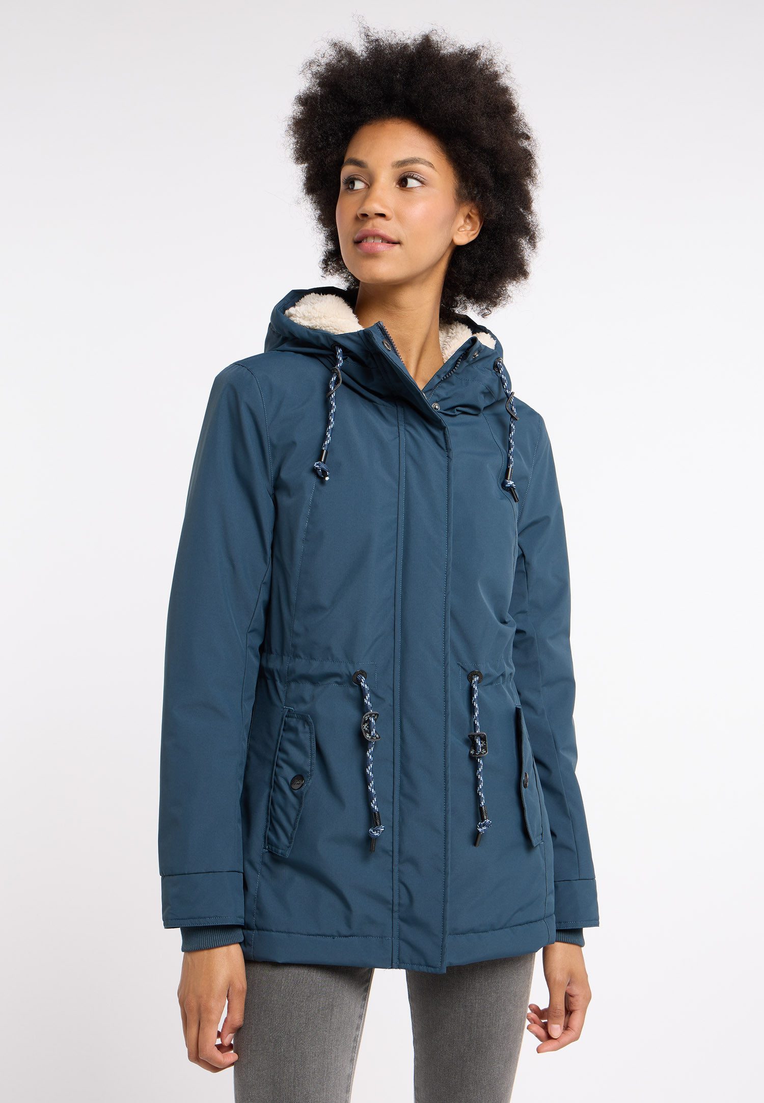 Ragwear Parka MONADIS WARM waterafstotende overgangsjas met verwarmende teddypluche voering