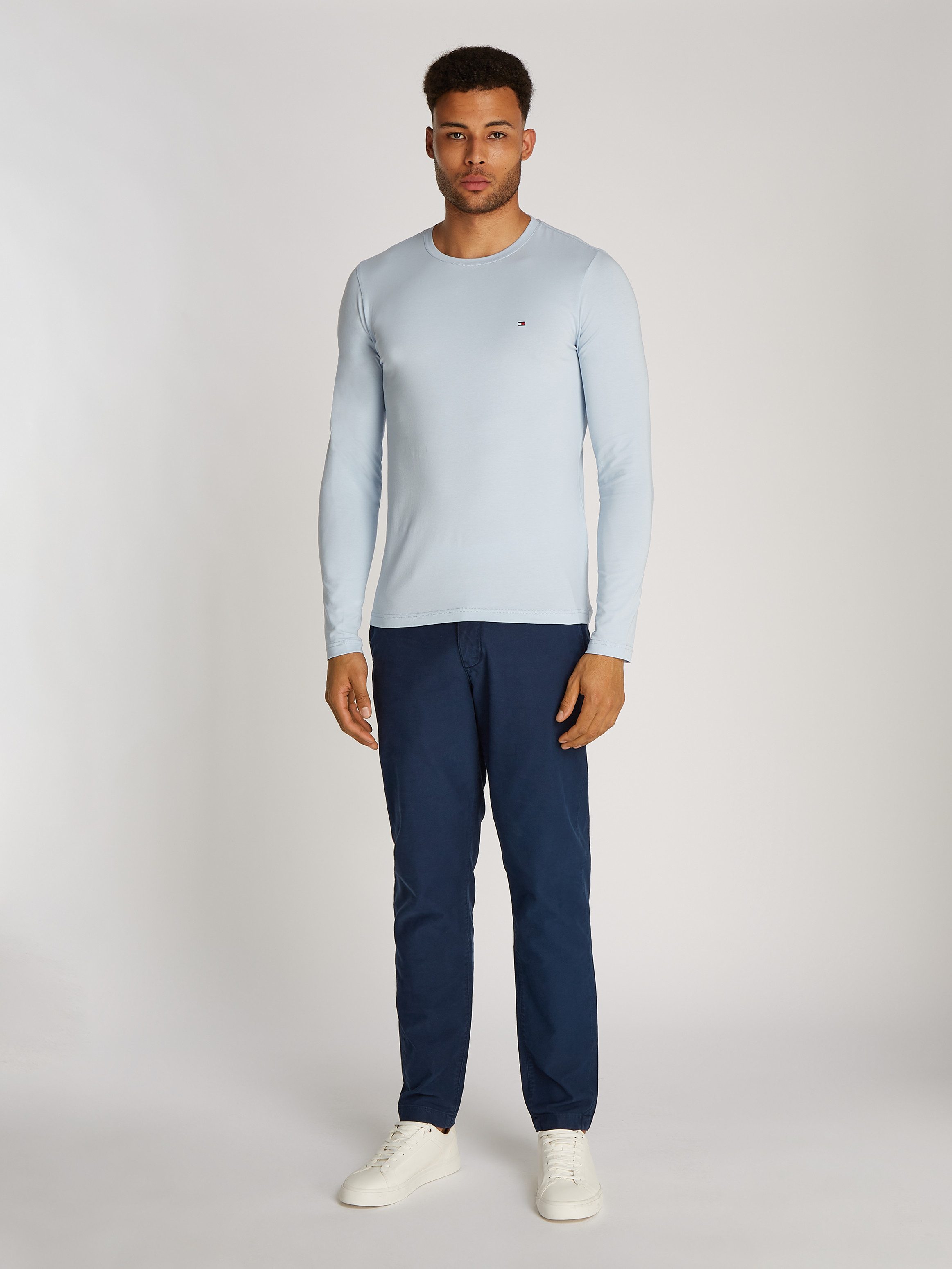 Tommy Hilfiger Shirt met lange mouwen STRETCH SLIM FIT LONG SLEEVE