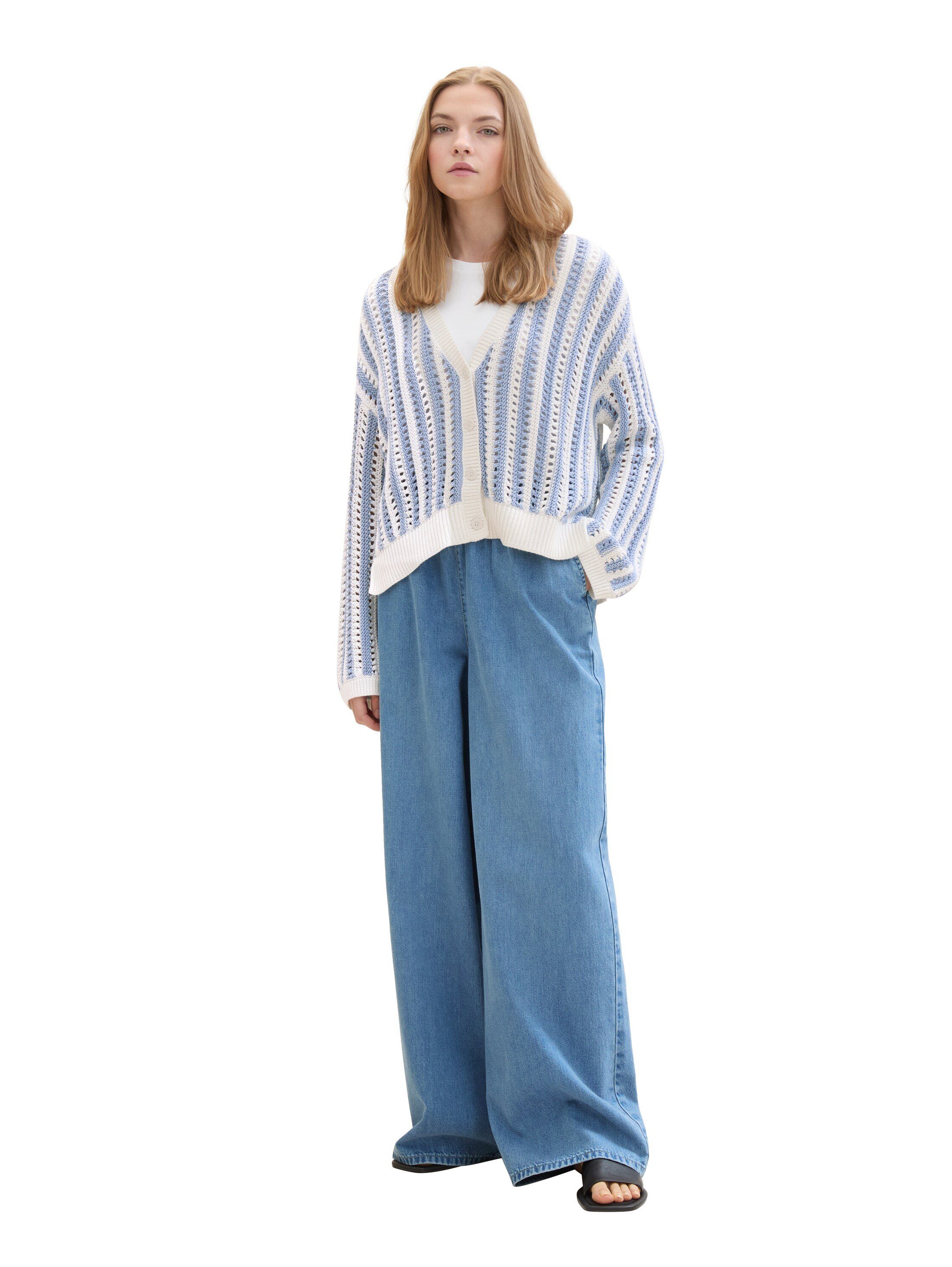 Tom Tailor Denim Cardigan van breiwerk en met knoopsluiting