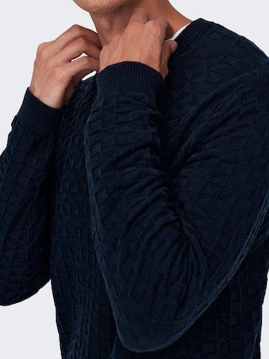 ONLY & SONS Trui met ronde hals ONSKALLE REG 12 STRUC CREW KNIT NOOS