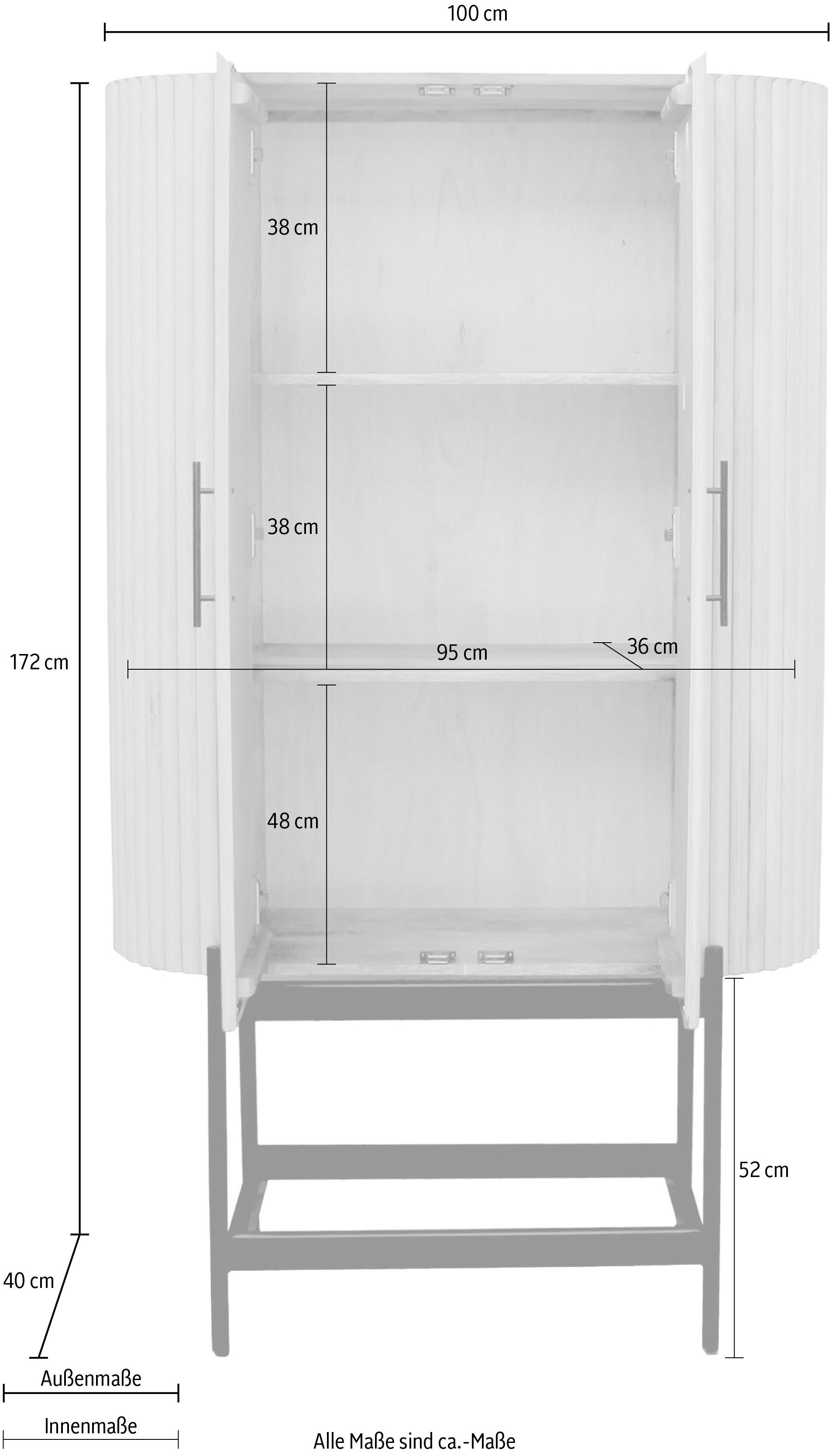 SIT Multifunctionele kast Lamellenontwerp in retro stijl (1 stuk)
