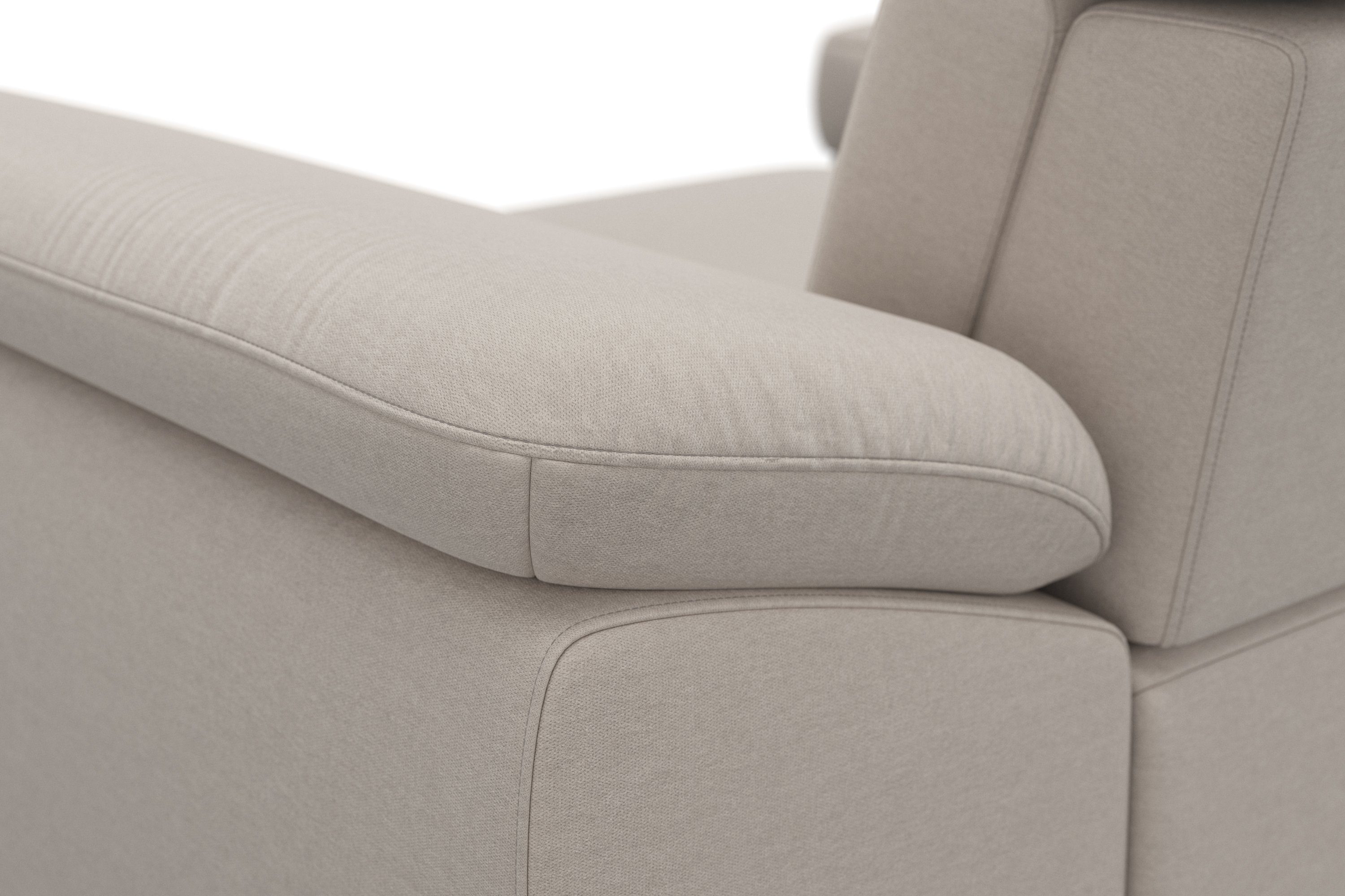 sit&more Hoekbank Cabrio L-vorm, met zitdiepteverstelling, arm- en hoofdsteunverstelling