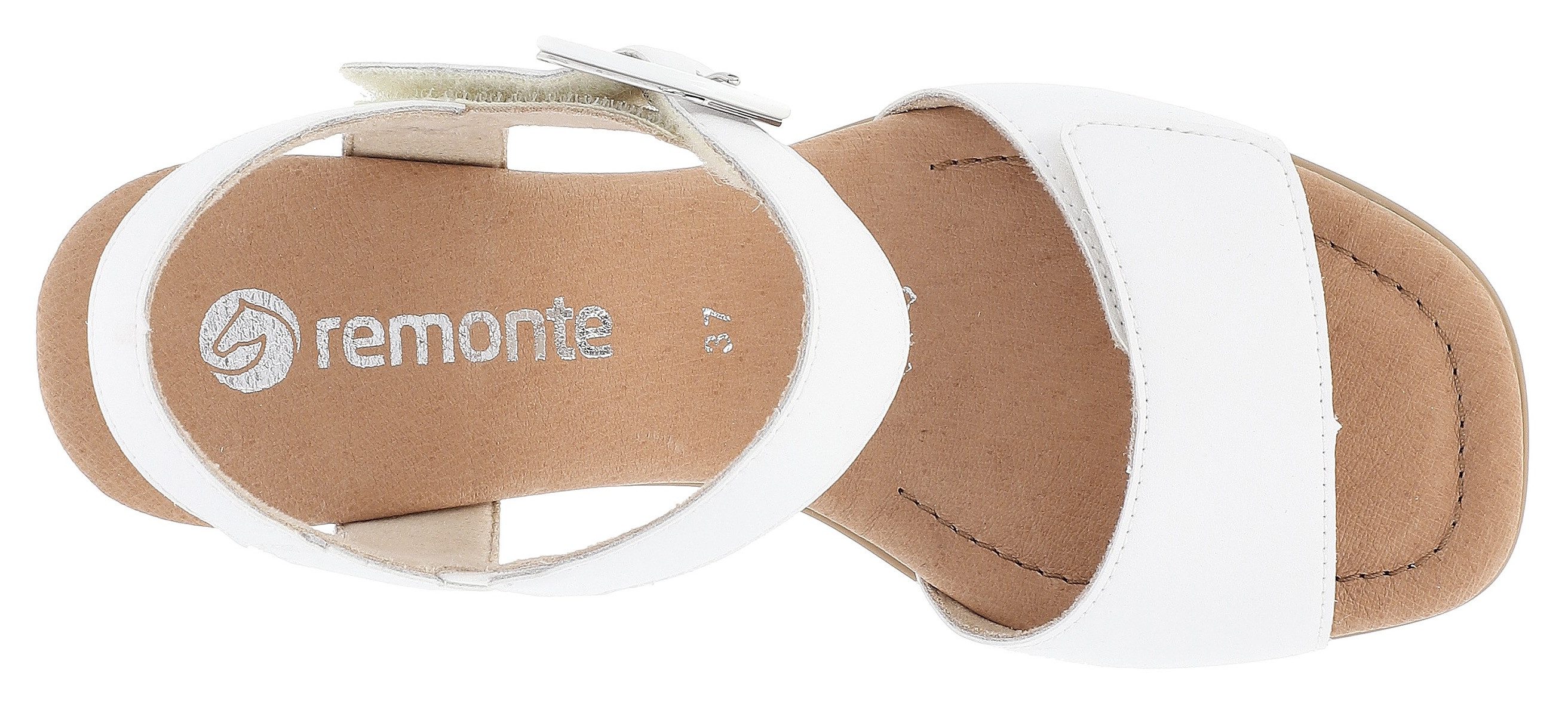 Remonte Sandaaltjes ELLE-Collection , blokhak, zomerschoen, sandaal, avondschoen met klittenband