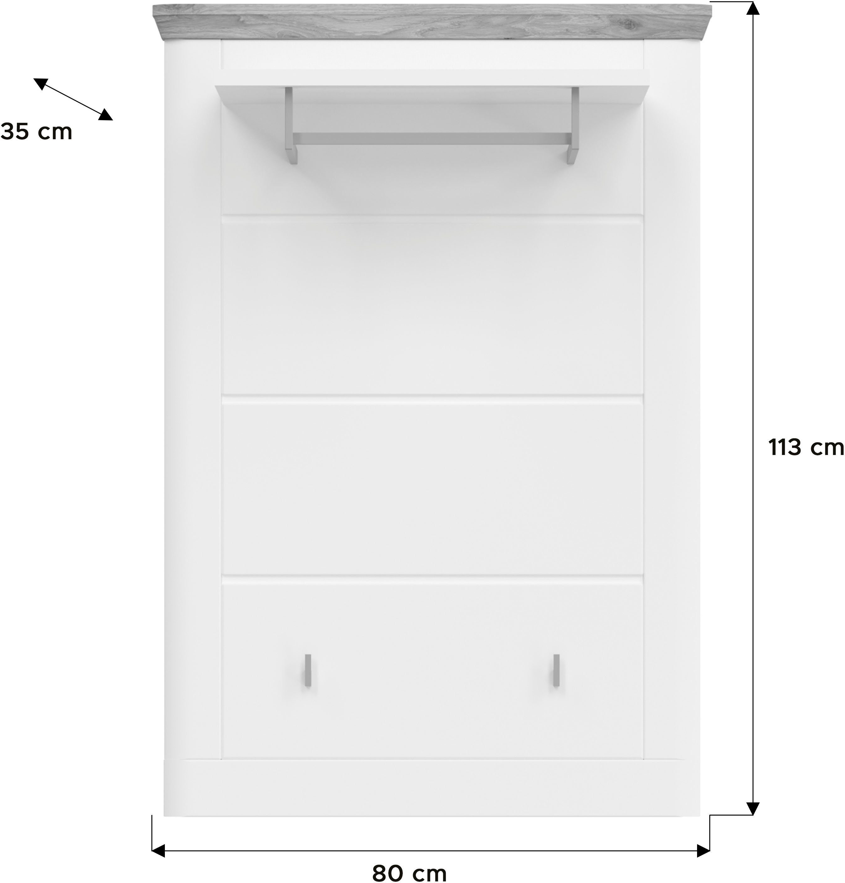 Home affaire Kapstokpaneel Halmstad Breedte ca. 79 cm (1 stuk)