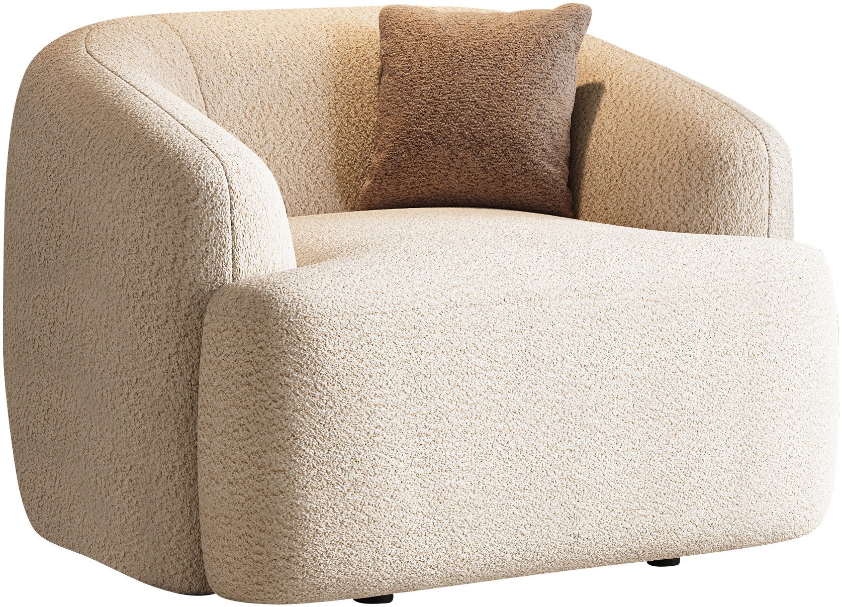 INOSIGN Fauteuil Nergal, BxDxH, 120x110x81 cm Grote fauteuil met golfondersteuning, in verschillende kleuren