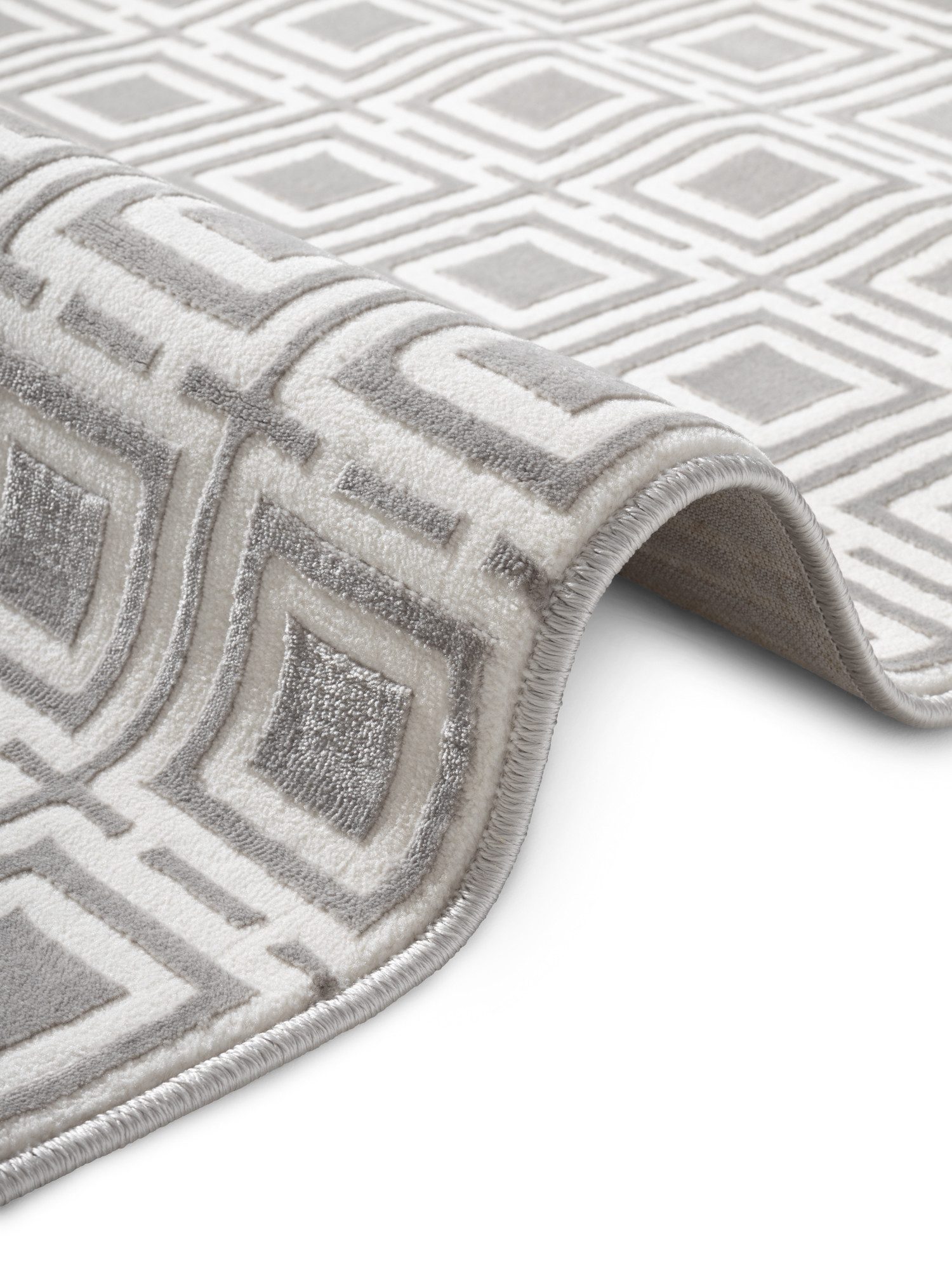 ELLE DECORATION Design-vloerkleed Howlite Woonkamer, slaapkamer, loper, hoog-laag effect, gang, glans