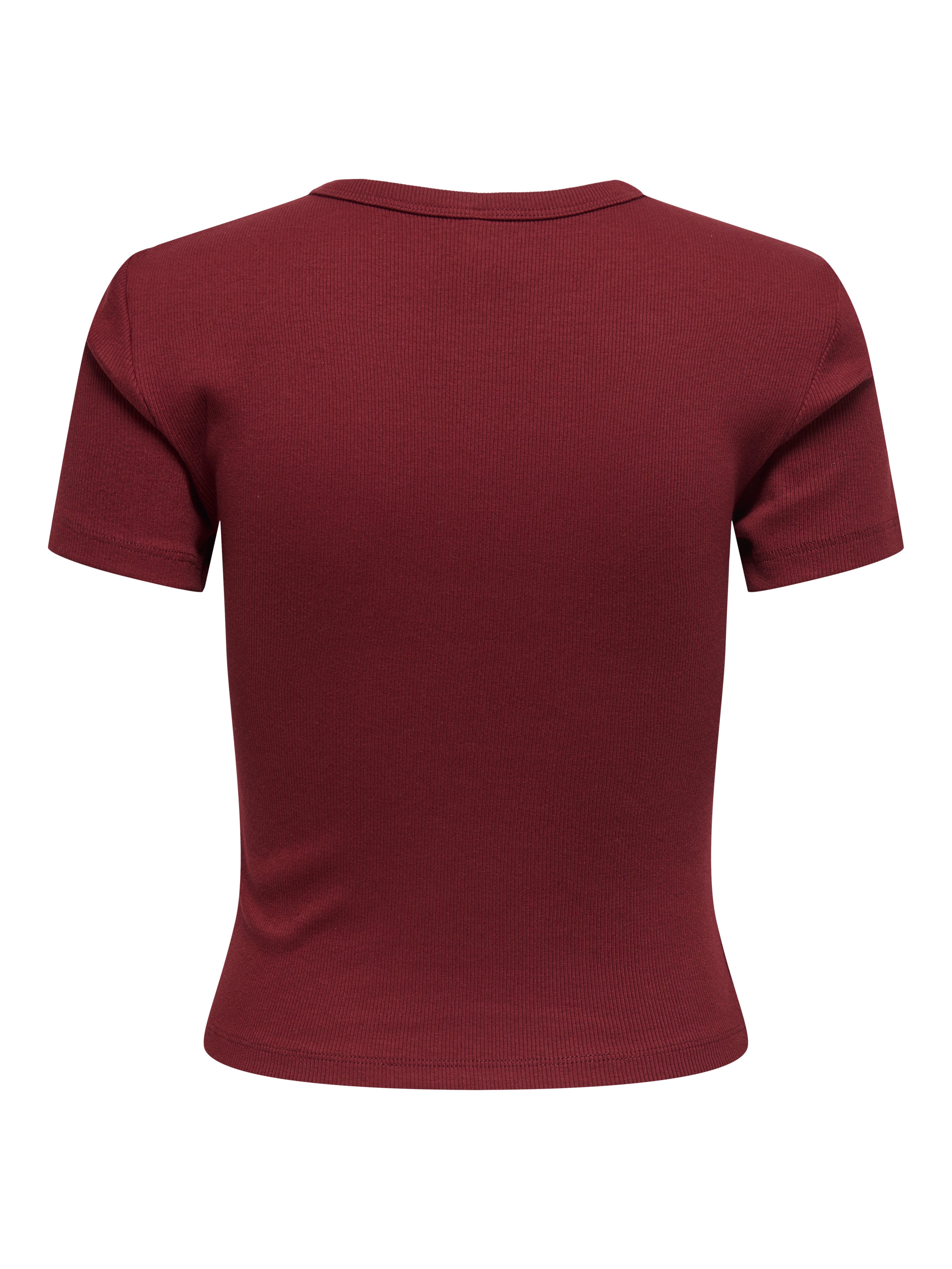 Only Shirt met korte mouwen ONLVAL S/S O-NECK TOP CC JRS