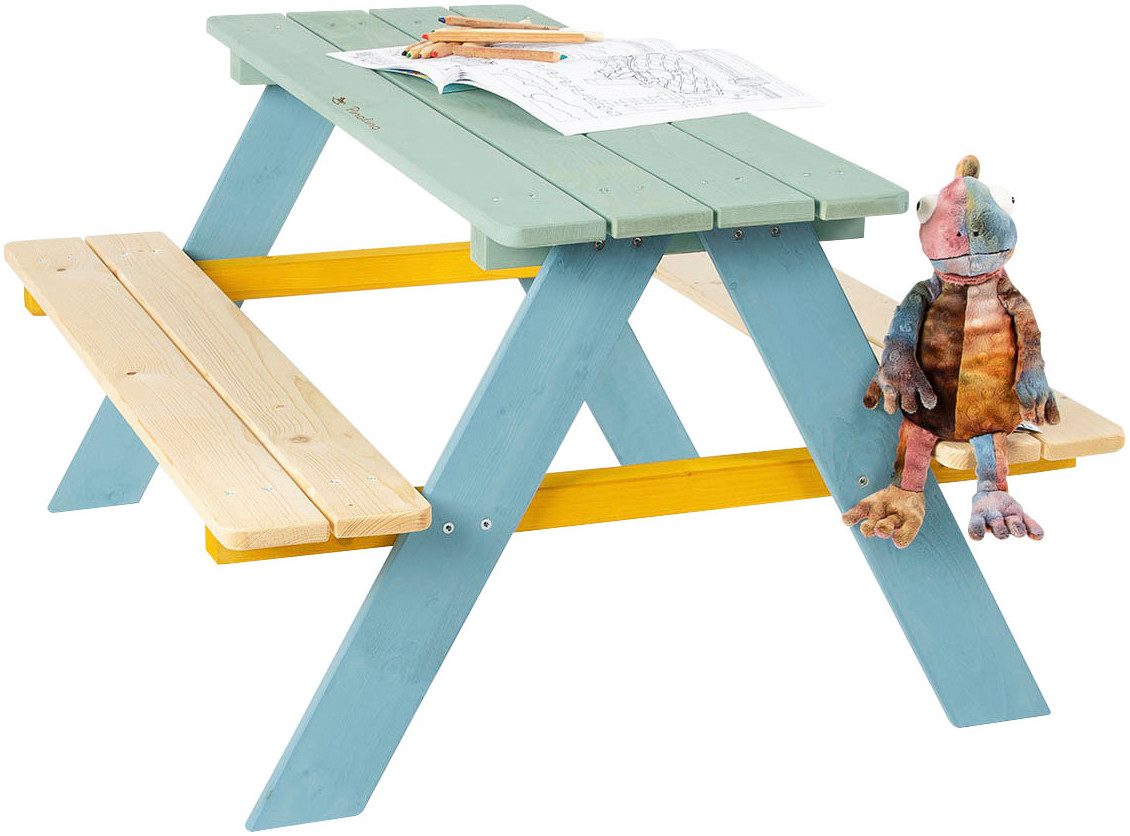 Pinolino® Kinderzithoek voor in de tuin Nicki Picknicktafel, BxHxD: 90x79x50 cm