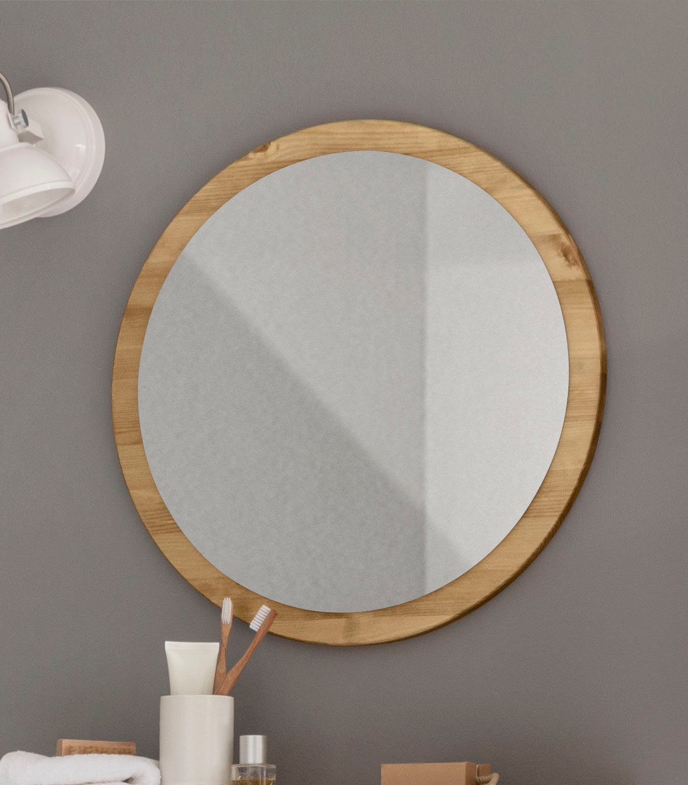 Home affaire Badspiegel Ayanna Spiegel, 50 cm diameter