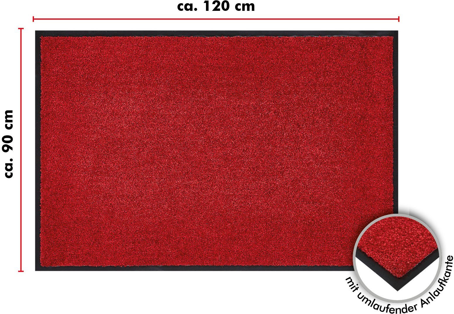 Andiamo Mat Super Wash & Clean, Made in Belgium Vuilopvangmat, uni kleuren, antislip, wasbaar
