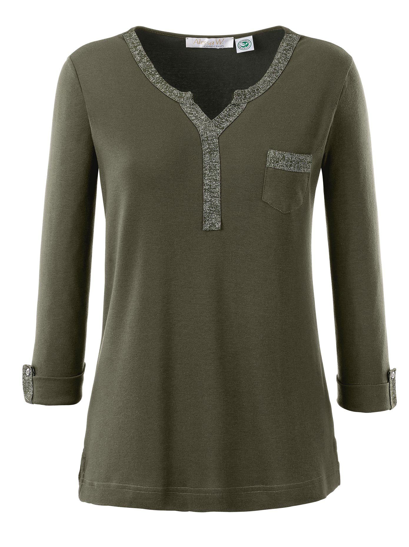 Alessa W. Shirt met 3/4-mouwen Shirt (1-delig)